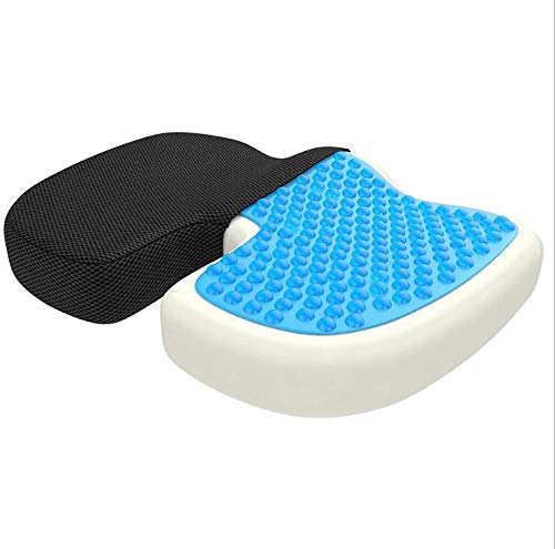 Gel-Infused U-Shape Car Seat Cushion with Memory Foam - Orthopedic Coccyx Support & Breathable Design for Long Drives | Perfect for Road Trips, Office Chairs & Back Pain Relief