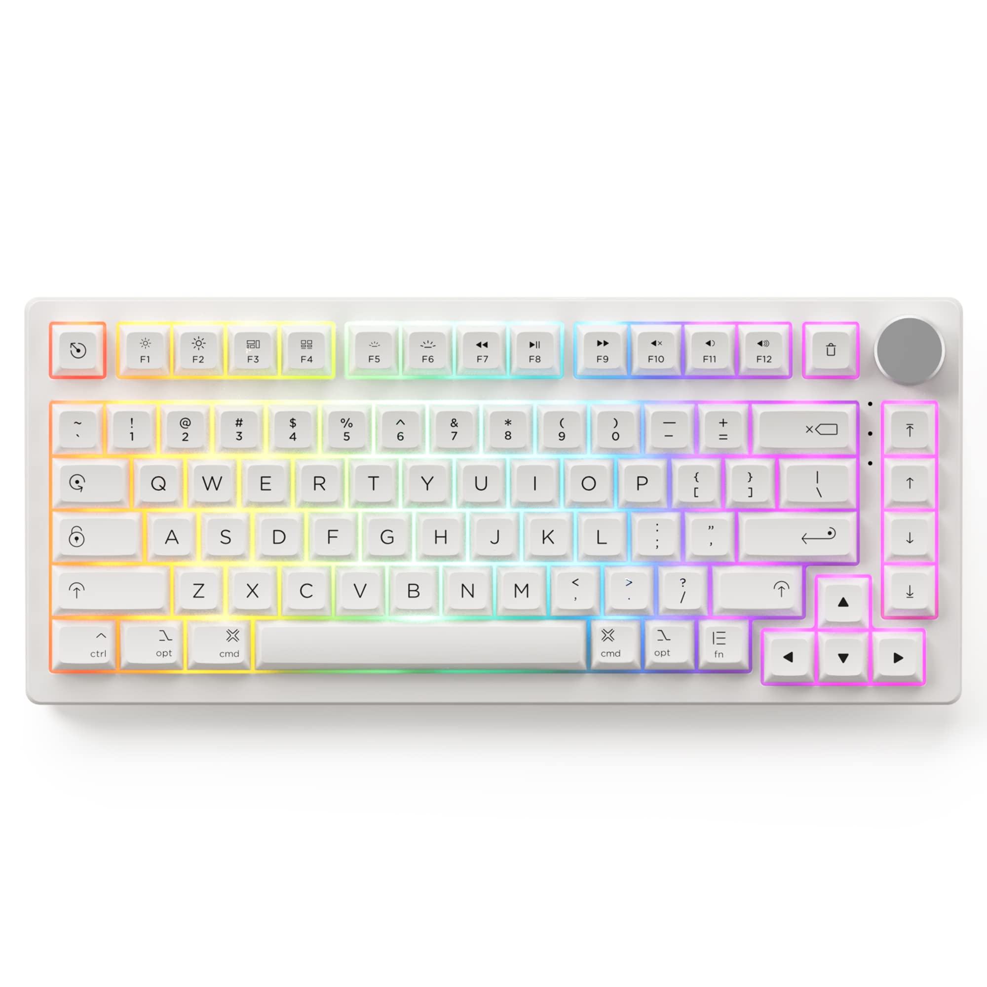 Akko PC75B Plus Air 75% Wireless Mechanical Gaming Keyboard - RGB Backlit, PBT Keycaps, 2.4G/Bluetooth/USB-C Connectivity for PC & Mac - Perfect for Gaming, Office Work & Typing Enthusiasts