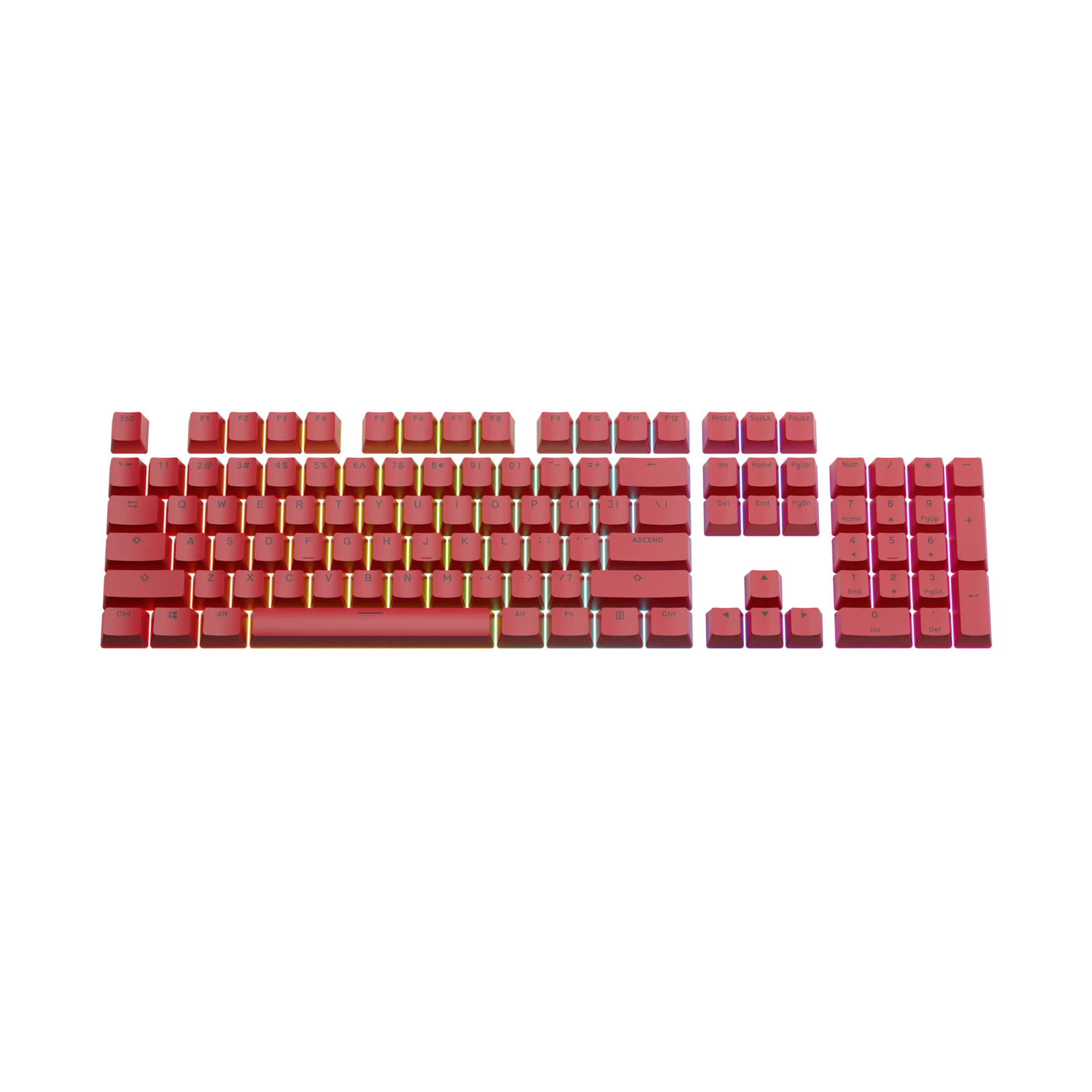 Revive Red Keycaps for Mechanical Keyboards - Durable ABS Keycaps for Gaming & Typing - Perfect for PC, Mac & Laptop Keyboards