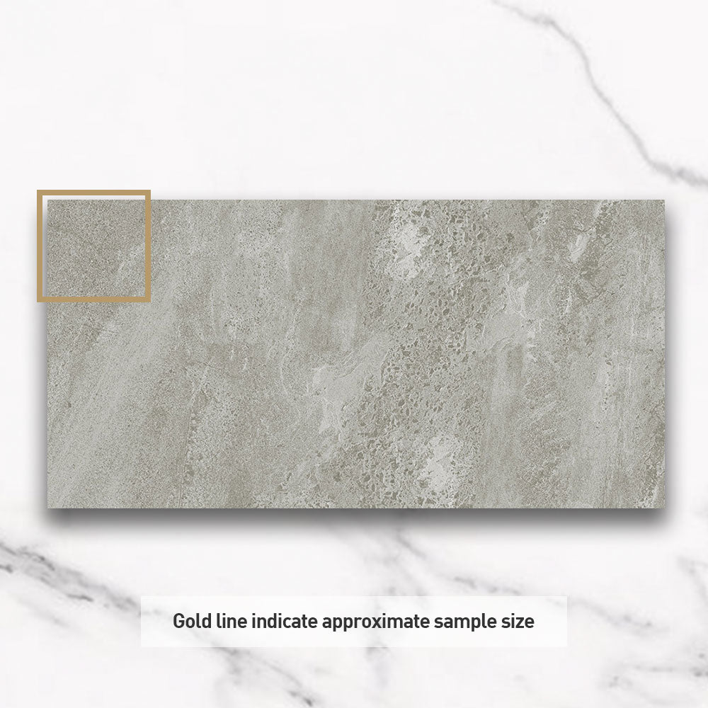 Elysium Grey 300x600mm Matte Limestone Look Porcelain Tile - Premium Floor & Wall Tiles for Bathroom, Kitchen & Living Room