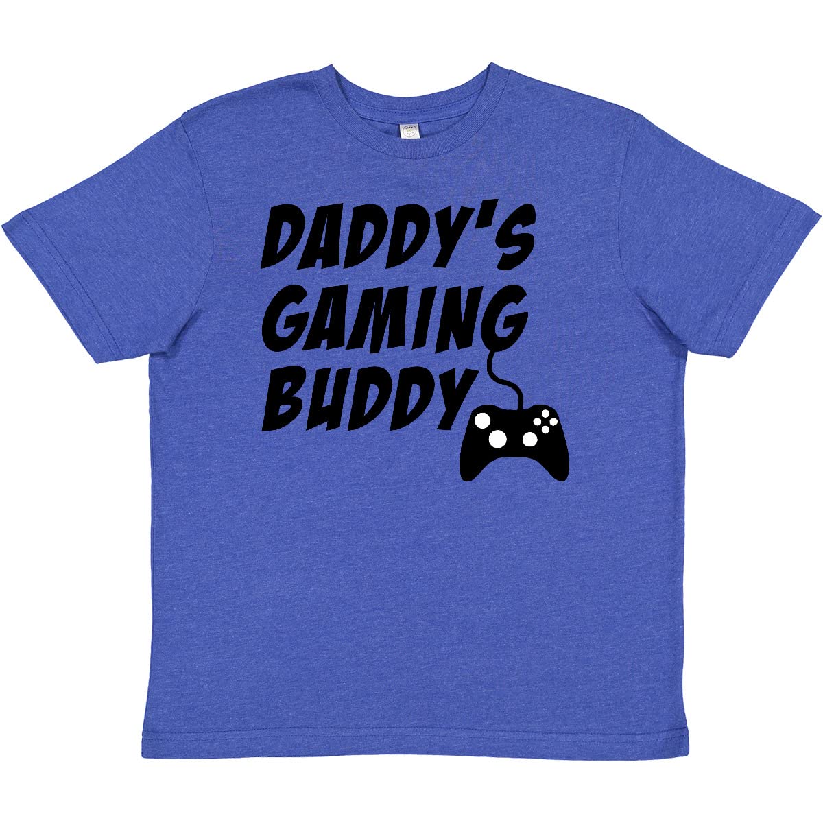Inktastic Daddy's Gaming Buddy with Controller Youth T-Shirt - Fun Father & Kids Matching Outfit for Video Game Nights & Family Bonding