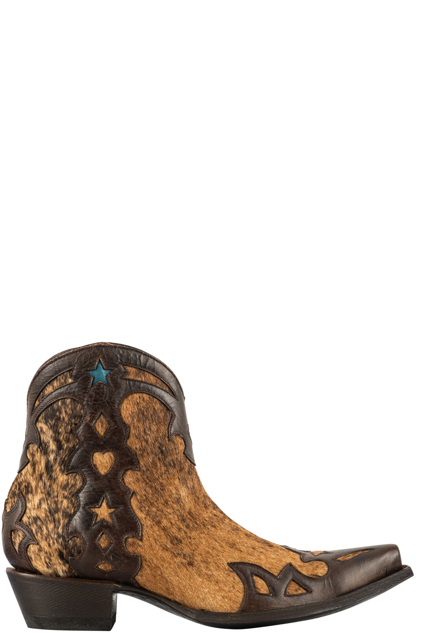 Old Gringo Women's Cowhide Beth Hairon Cowgirl Boots - Red/Honey Western Style for Country Dancing, Rodeo & Casual Wear