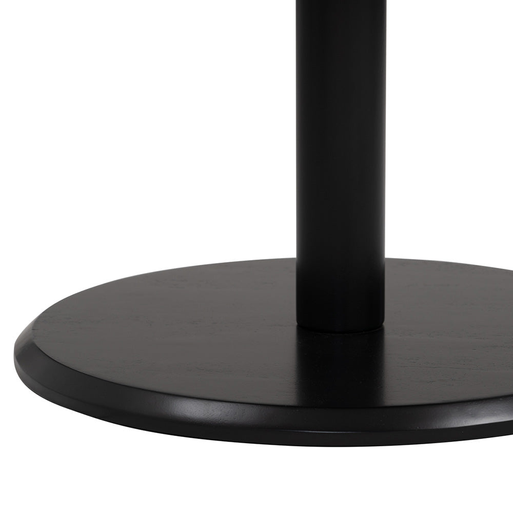 RUNDA 70cm Round Dining Table - Walnut & Black Finish - Perfect for Small Spaces, Breakfast Nooks & Cozy Kitchen Settings