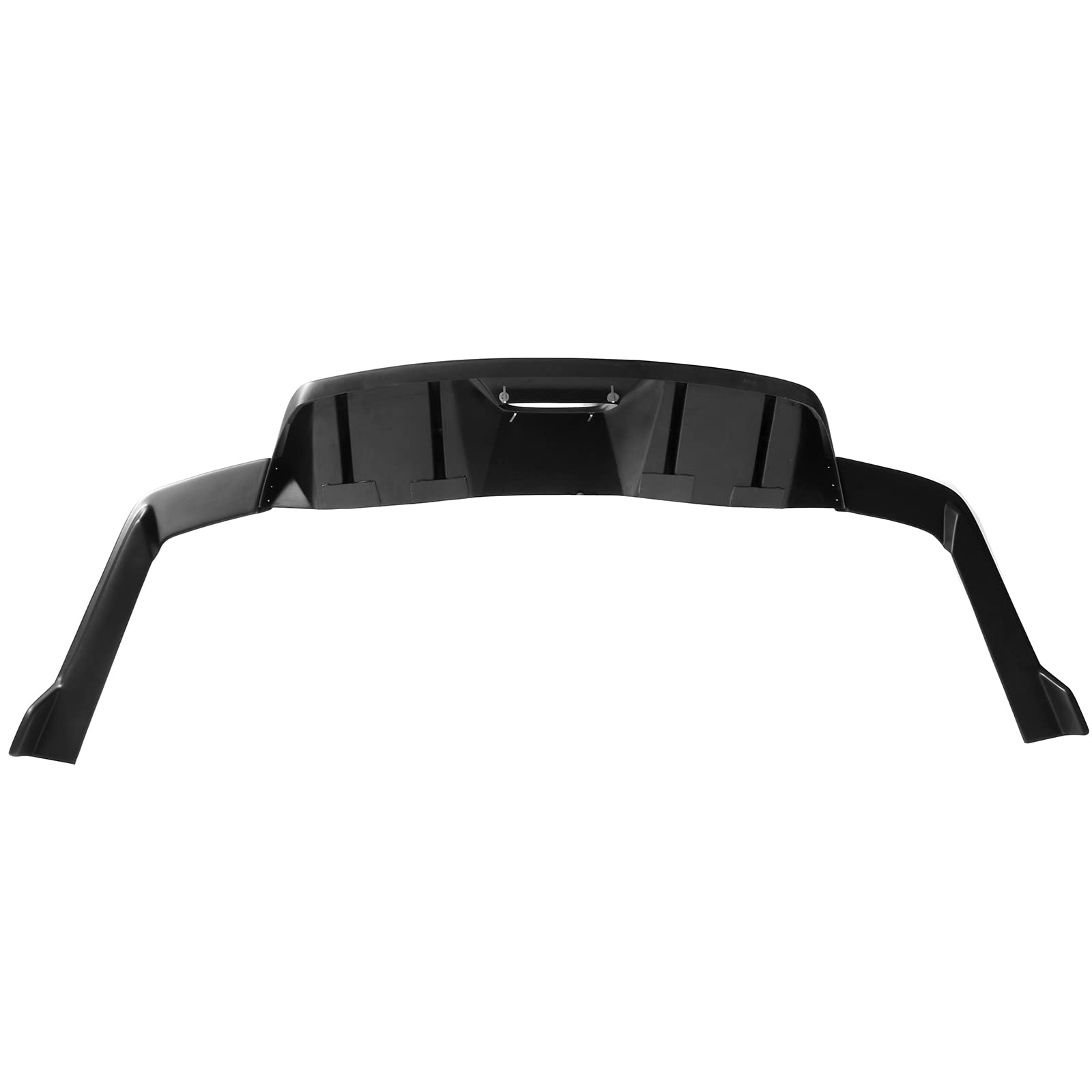 IKON MOTORSPORTS Rear Diffuser for 2015-2017 Ford Mustang - HN Style 4-Fin Bumper Lip Spoiler in Black PP Material | Enhances Aerodynamics & Aggressive Styling for Street Racing & Car Shows