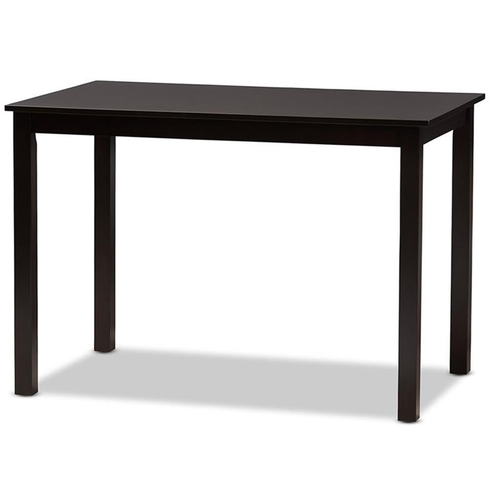 Baxton Studio Sylvia 5-Piece Dining Set - Modern Gray & Dark Brown Wood Table with 4 Chairs for Kitchen, Dining Room, Breakfast Nook & Small Spaces