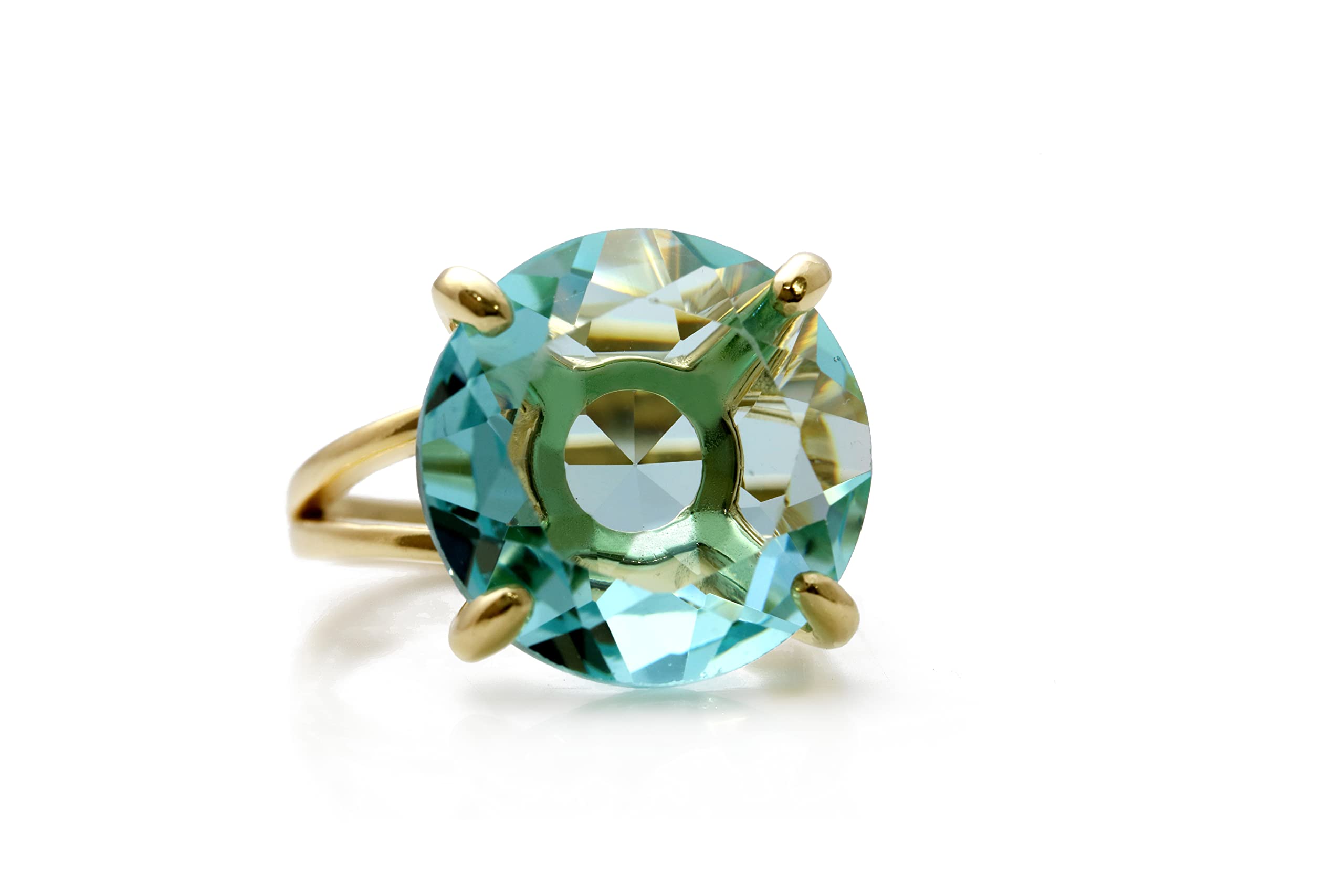 Maximalist Blue Topaz Ring - Handmade Sterling Silver Statement Ring for Women | Custom Birthstone Jewelry, Artisan Gemstone Fashion Ring | Perfect for Gifts, Weddings & Special Occasions
