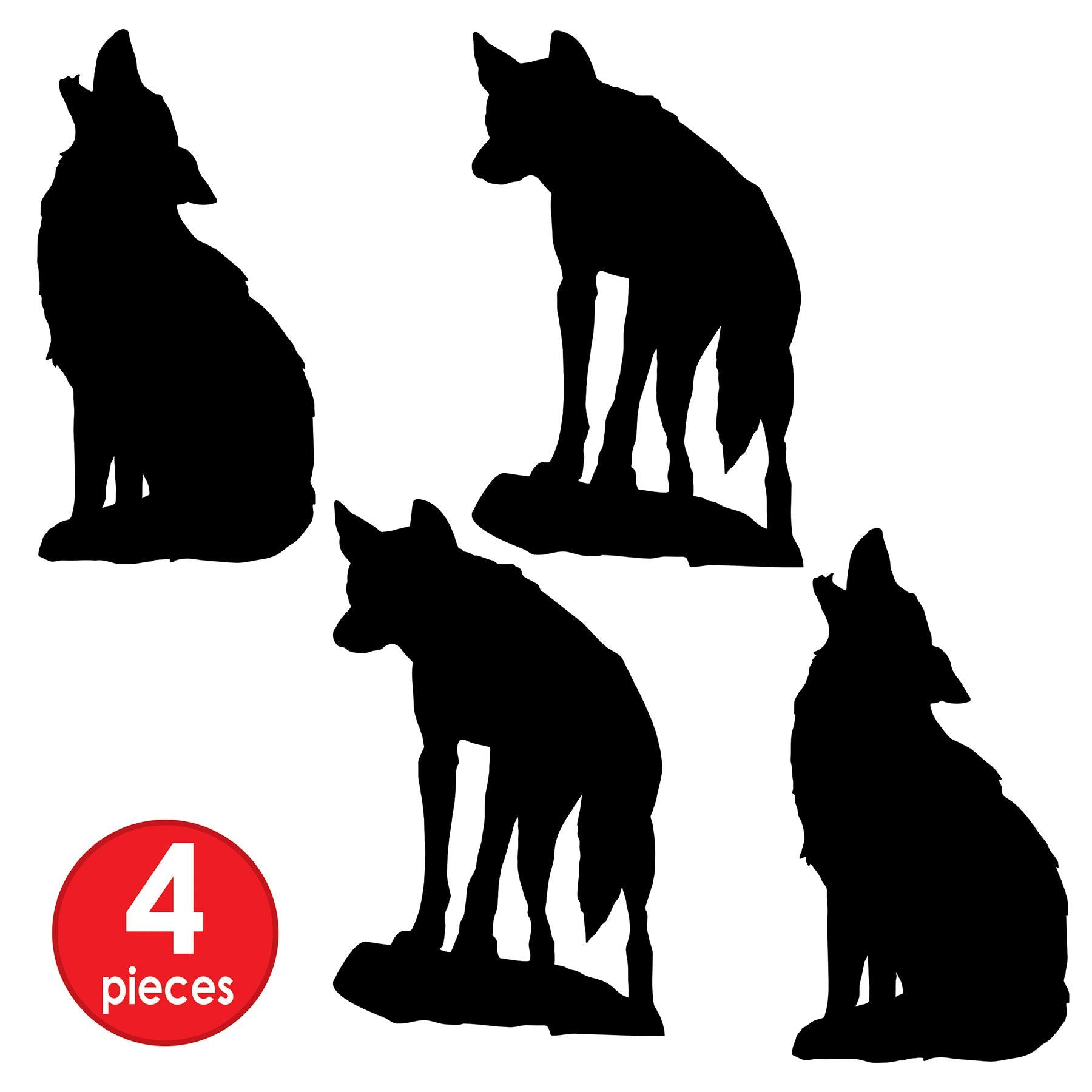 12 Pack Beistle Coyote Party Silhouettes - Western Themed Cutouts for Halloween, Birthday & Cowboy Party Decorations - Perfect for Wall, Window and Photo Booth Backdrops