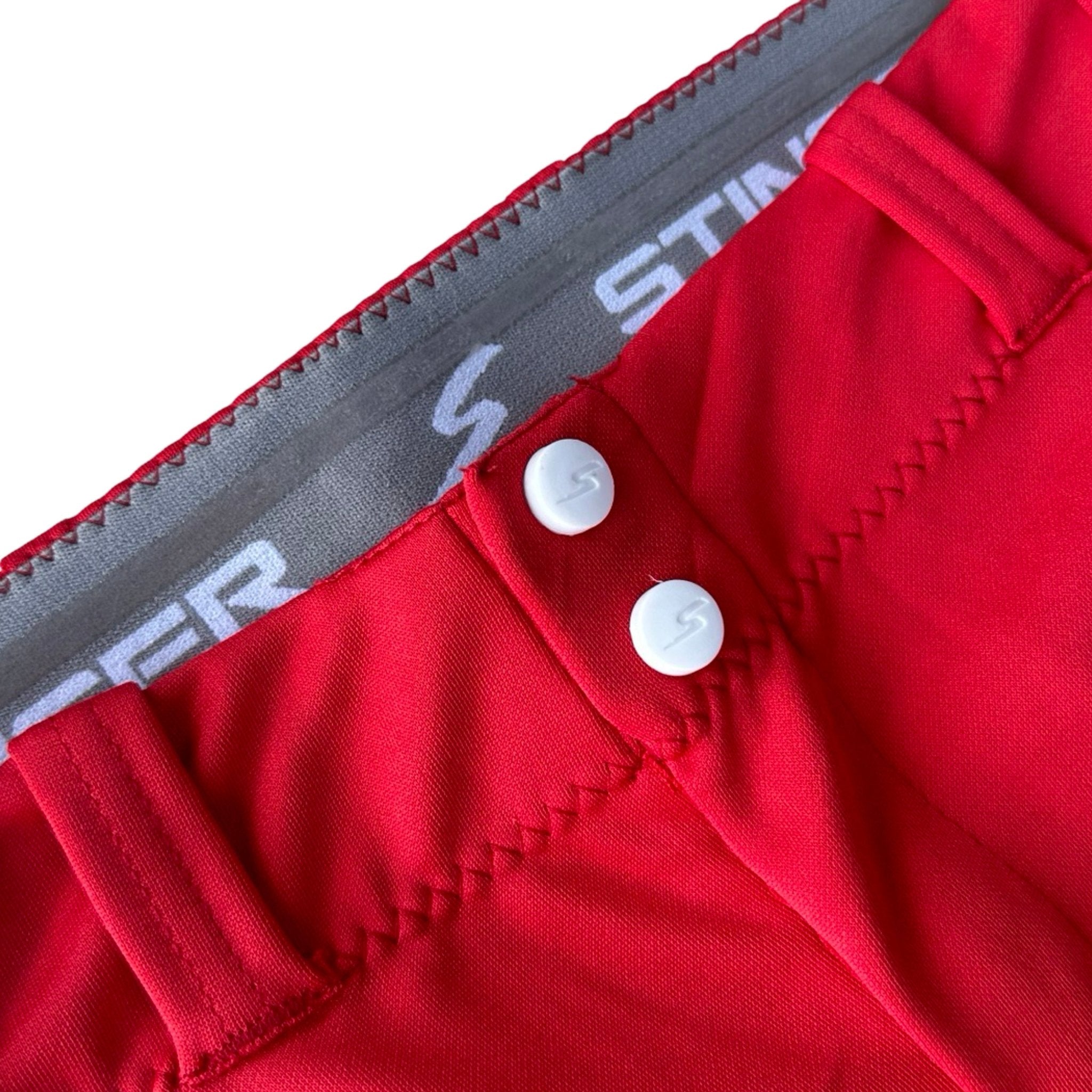 Stinger Premium Fastpitch Softball Pants for Women & Girls - Breathable Performance Baseball Pants in Red - Perfect for Softball Games, Practice & Training
