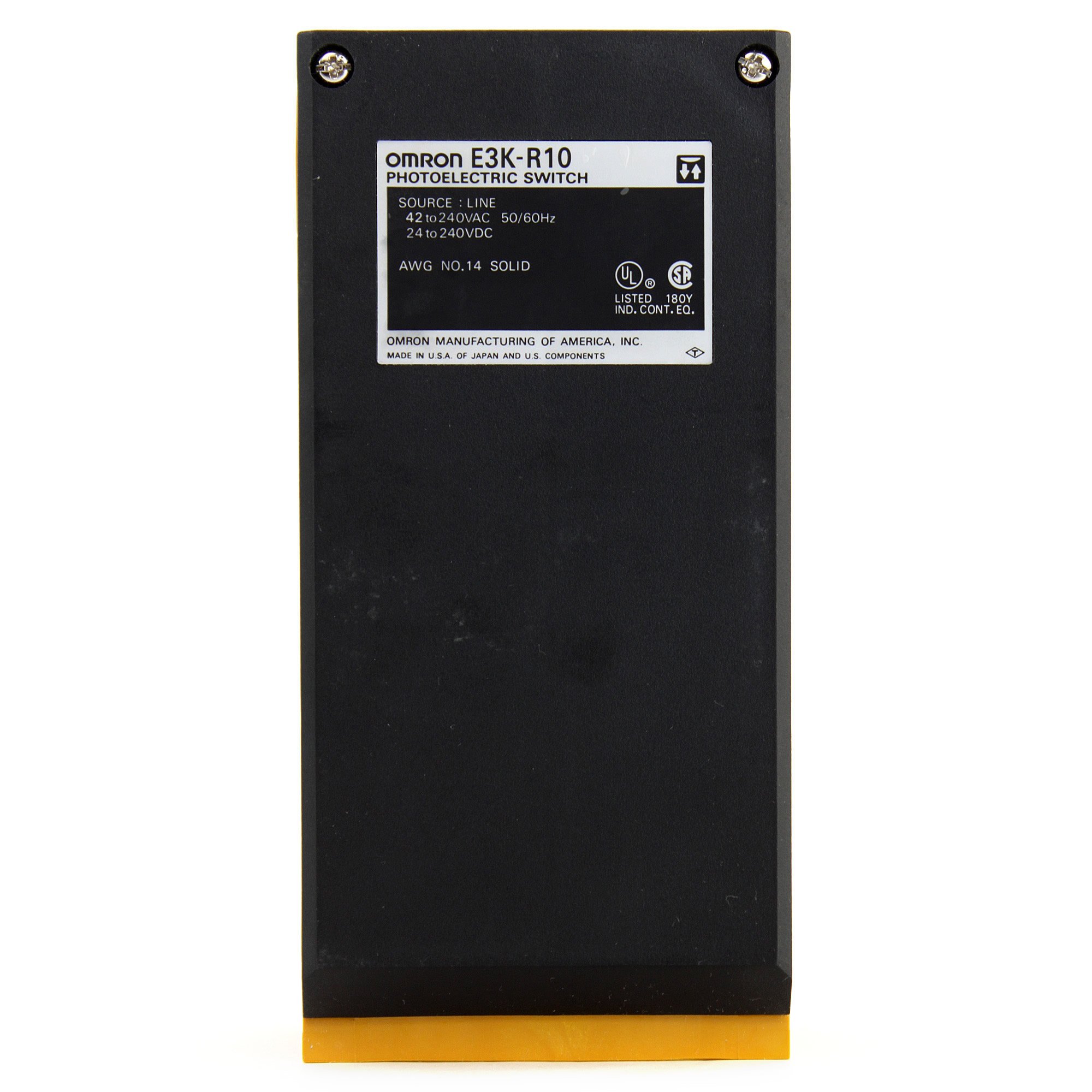 Omron E3K-R10K4 Long-Range AC/DC Photoelectric Switch Sensor - Industrial Automation & Machine Safety Control for Conveyors, Packaging & Assembly Lines