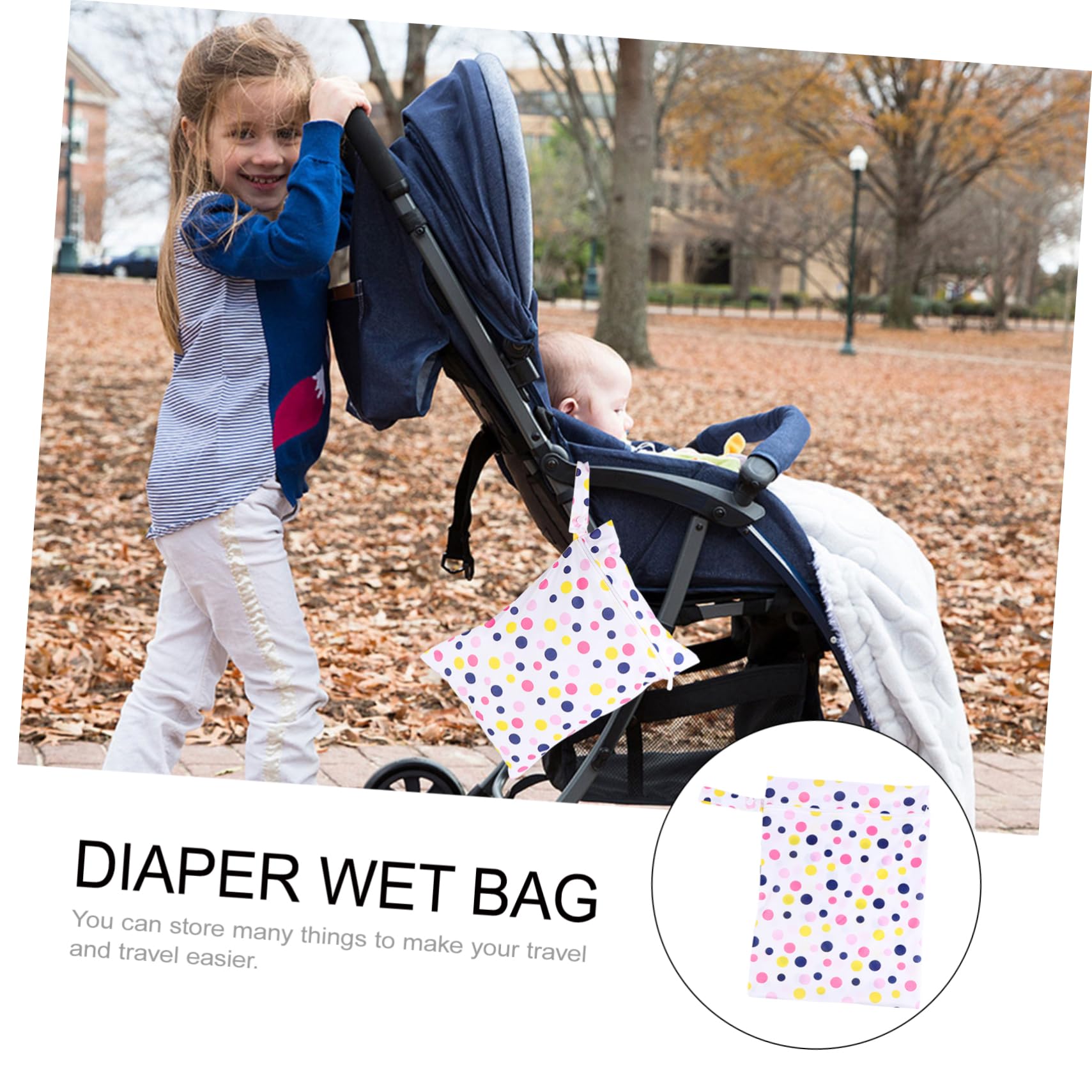 Wakauto Waterproof Wet Dry Bag for Baby - Lightweight Travel Diaper Bag with Zipper, Durable & Easy to Carry - Perfect for Swimming, Beach, Daycare & Outdoor Activities