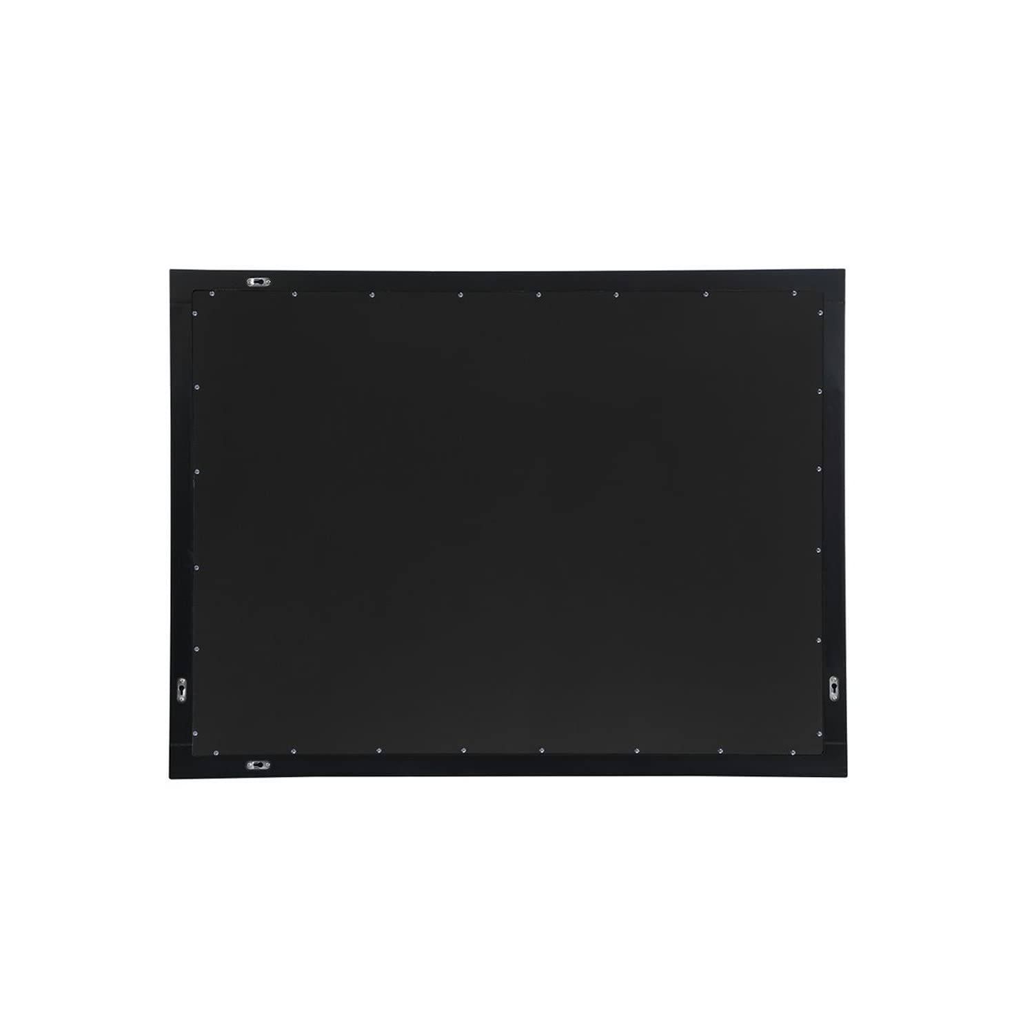 Elegant Black 48x36 Vanity Mirror - MDF & Metal for Bathroom Decor