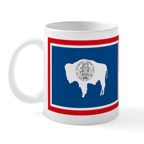 White - Wyoming Flag Mug