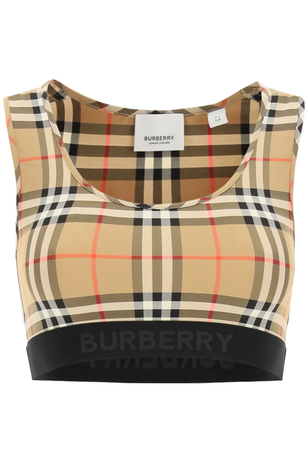 Burberry Dalby Check Sport Top for Women - Classic Plaid Design, Breathable & Comfortable - Perfect for Gym, Running & Casual Wear