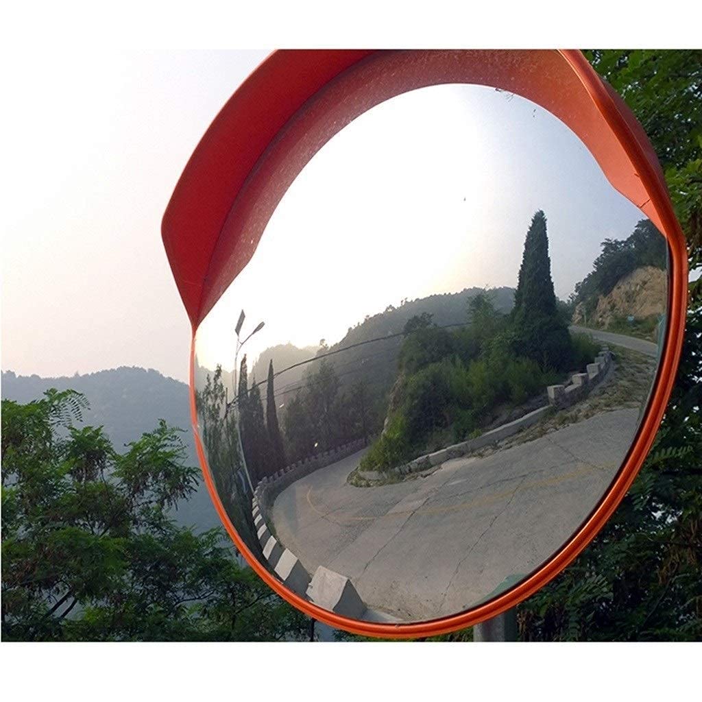 Wide Angle Red Convex Rear View Mirror for Parking & Blind Spot - 75CM Undeformed Plastic Mirror - Perfect for Driveways, Garages & Road Safety