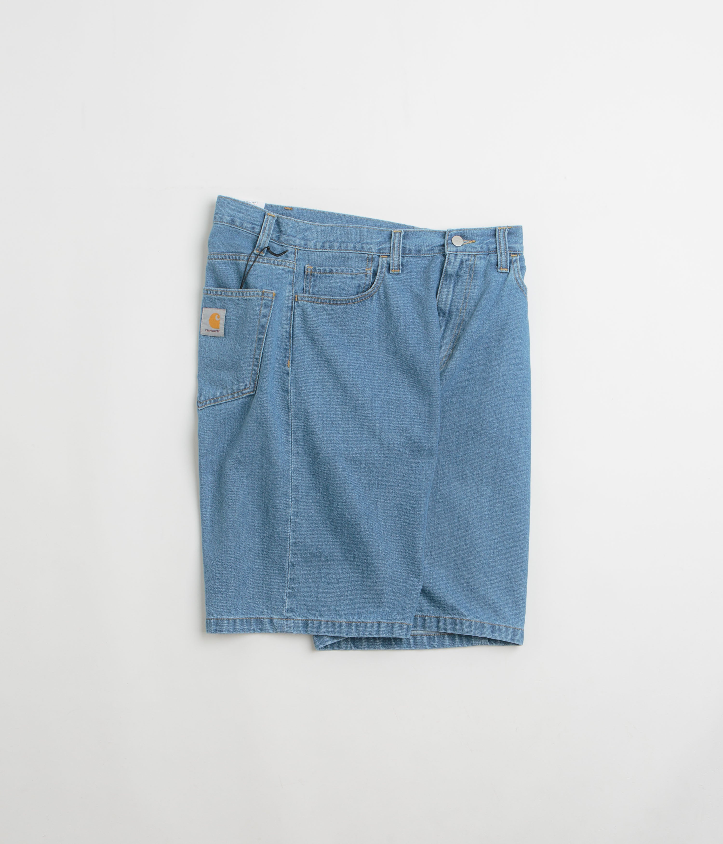 Carhartt Landon Shorts for Men - Durable Blue Heavy Stone Wash Work Shorts - Perfect for Outdoor Work, Hiking & Casual Wear
