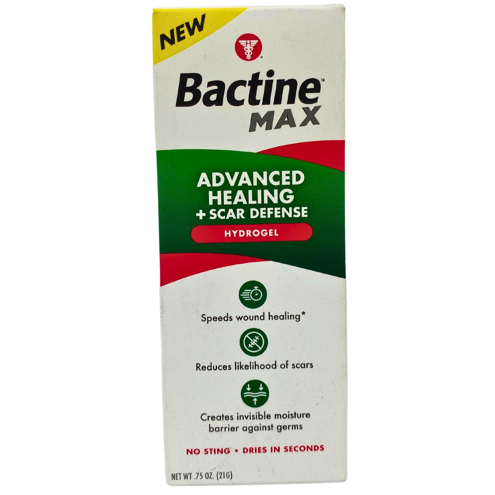 Bactine Max Advanced Healing + Scar Defense Hydrogel - No Sting, Dries in Seconds (34 Pcs) - First Aid for Cuts, Burns & Minor Wounds - Ideal for Home, Office & Travel Kits