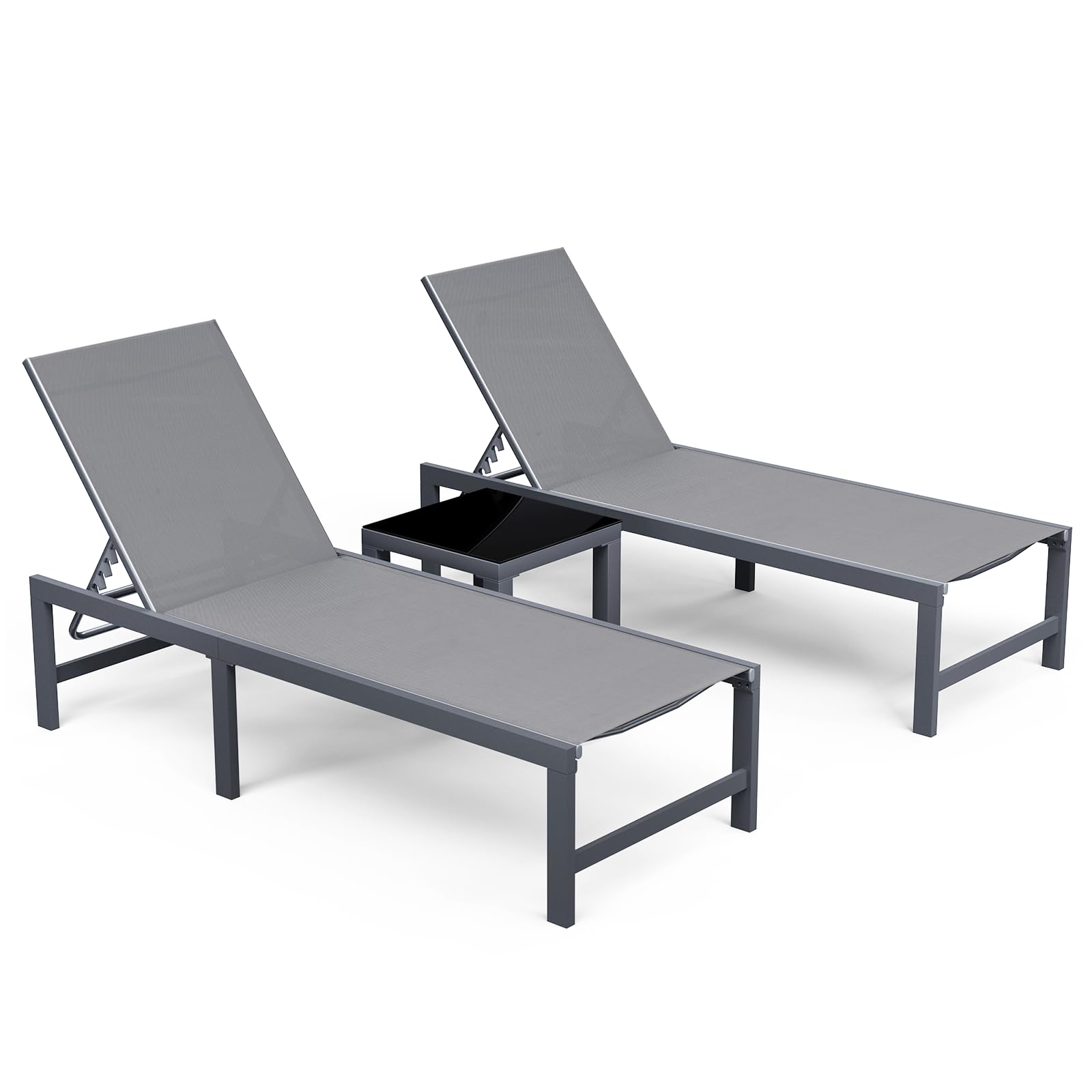 Amopatio 3-Piece Patio Chaise Lounge Set - 24.4