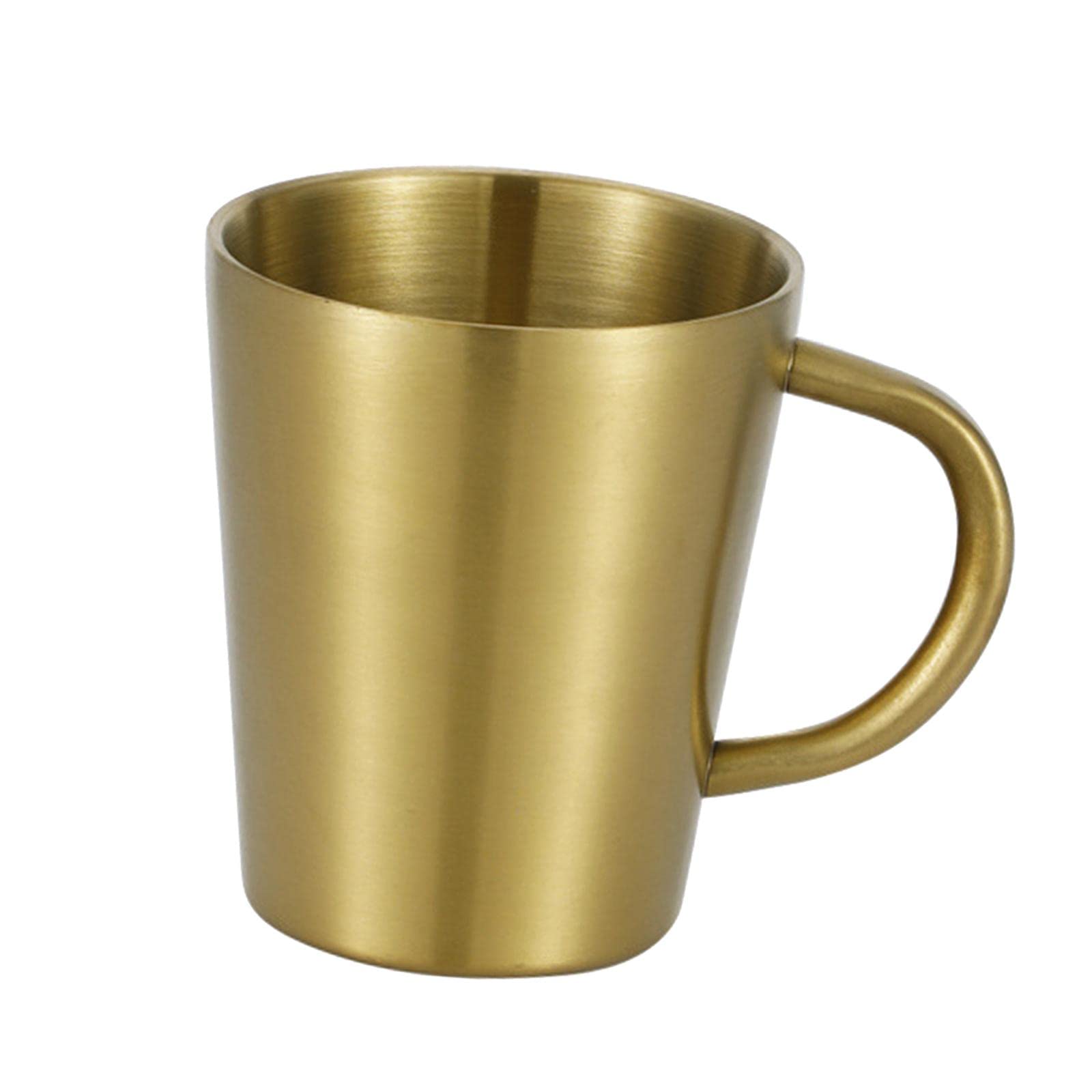 Gazechimp 300ml Insulated Beer Mug - Camping, Hiking, Picnic & Travel Drinkware for Beer, Iced Tea, Juice - Gold Stainless Steel Cup for Outdoor Adventures & Sports Events