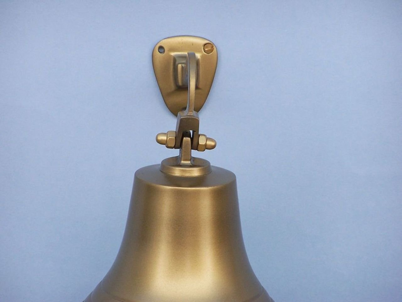 Antique Brass Hanging Ship's Bell - 11