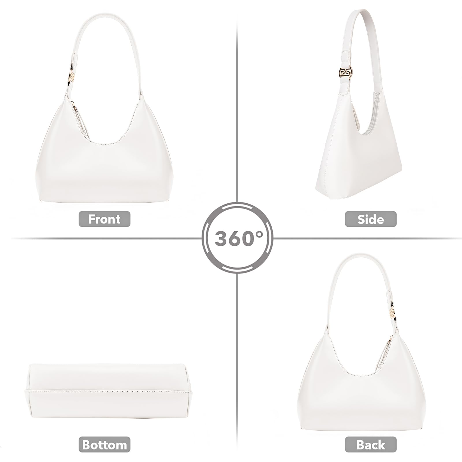 PS PETITE SIMONE Women's Shoulder Bag - Small Hobo Crescent Crossbody Purse for Everyday Use | Trendy Fashion Handbag 2025 | Perfect for Work, Shopping & Travel Accessories
