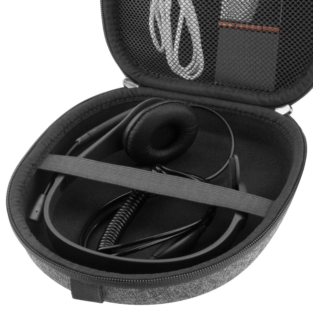 Hard Shell Carrying Case for VXi BlueParrott B450-XT B350-XT B250-XT B250-XTS - Durable Headset Storage Case for Truck Drivers, Call Centers & Office Bluetooth Headsets - Compatible with Voiinoiu, Arkey Birds, Mpow Pro - Perfect for Travel & Workplace Organization