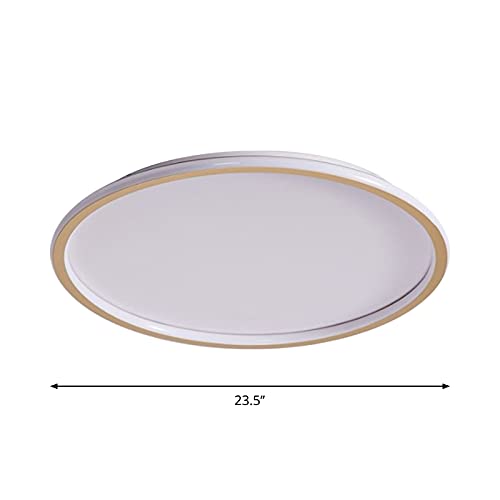 Minimalist Gold LED Flush Mount Ceiling Light - 23.5
