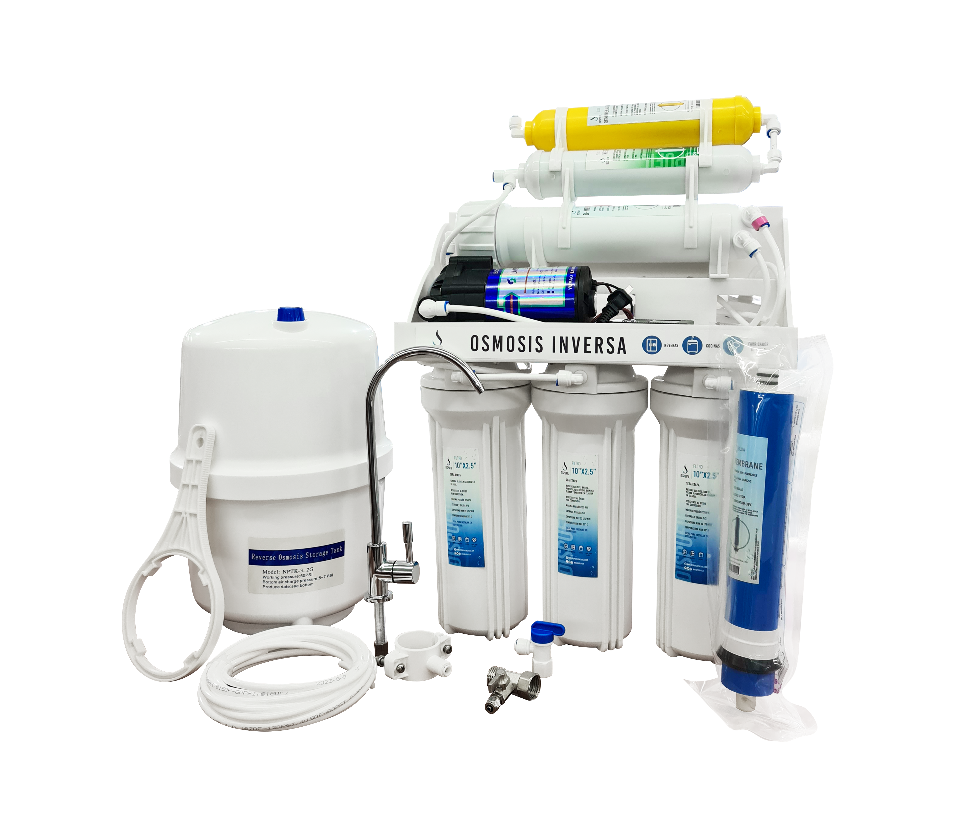 6-Stage Reverse Osmosis Water Filter System - Mini Under Sink RO Filtration for Clean Drinking Water | Perfect for Home, Office & RV Use