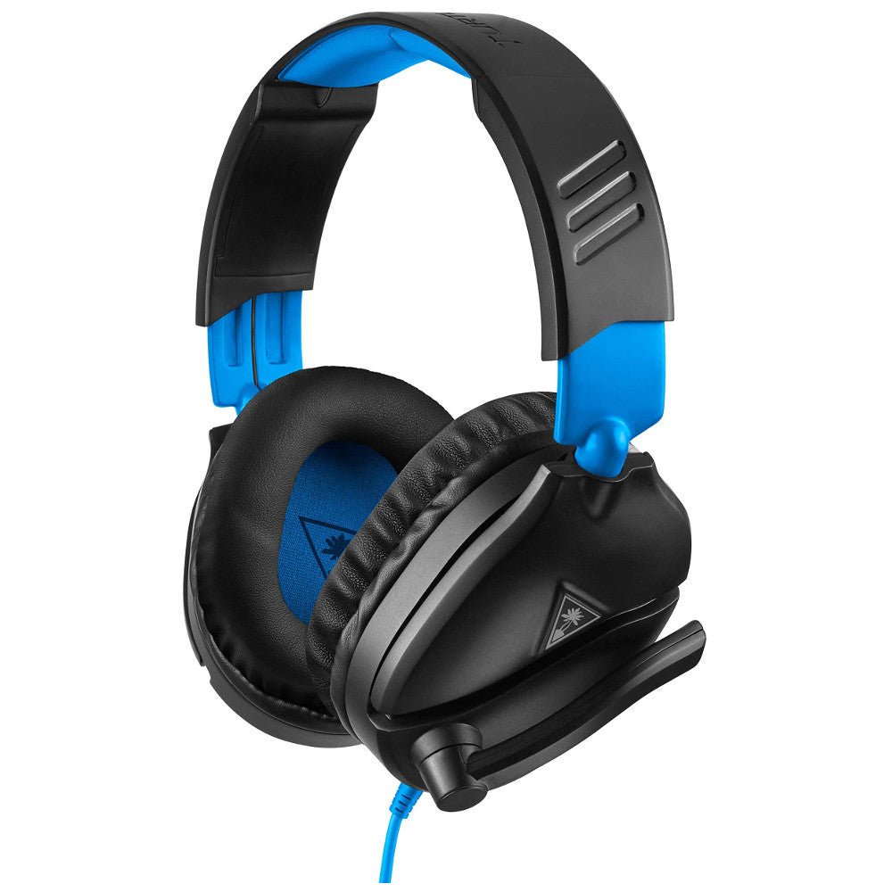 Turtle Beach Recon 70 Wired Gaming Headset - Lightweight & Comfortable with 40mm Speakers - Compatible with PS5, PS4, Xbox One, Series X, Nintendo Switch & PC (Black/Blue) - Perfect for Competitive Gaming & Long Sessions
