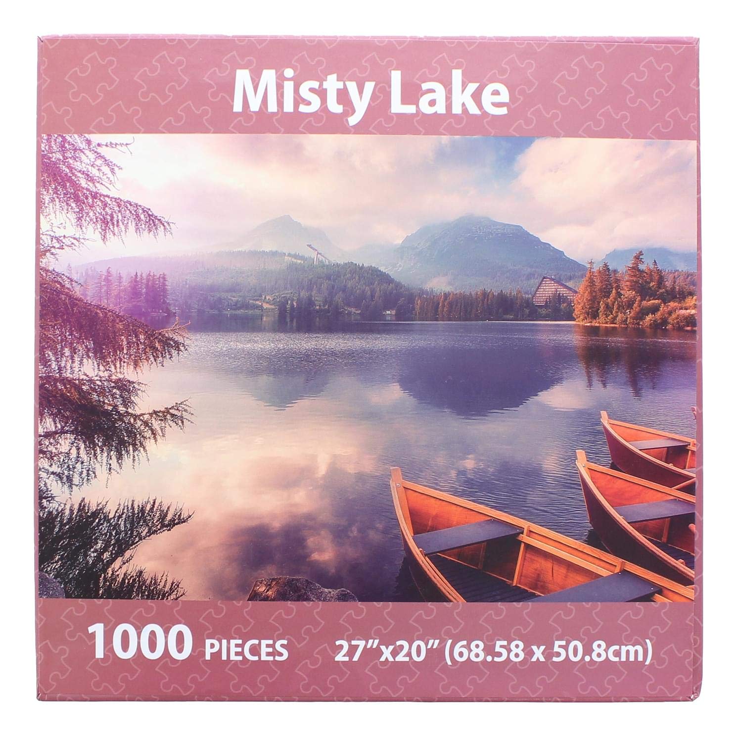 Misty Lake 1000 Piece Jigsaw Puzzle for Adults - Challenging Landscape Puzzle with Premium Quality Pieces - Perfect for Family Game Night & Stress Relief