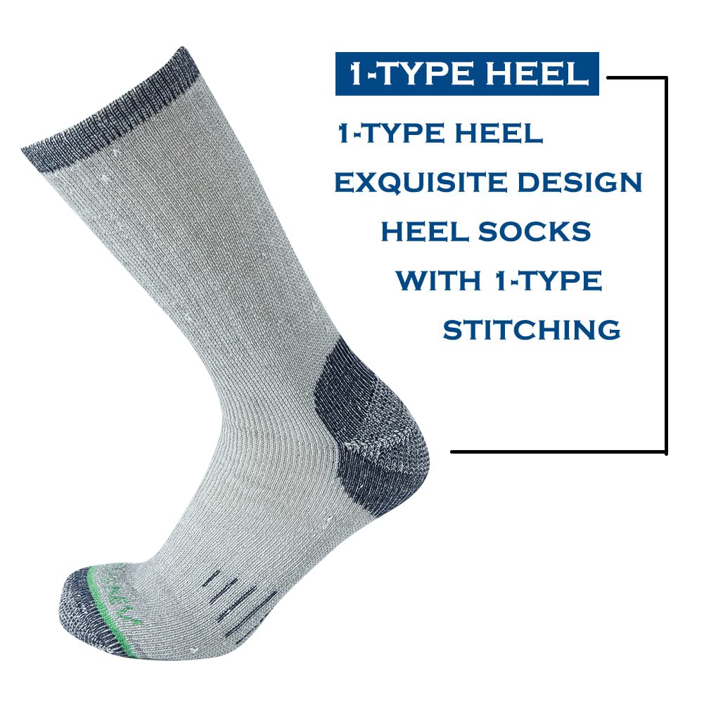 Premium Merino Wool Men's Crew Socks - Warm & Breathable Athletic Socks for Hiking, Trekking, Camping - Ideal for Outdoor Adventures & Winter Sports