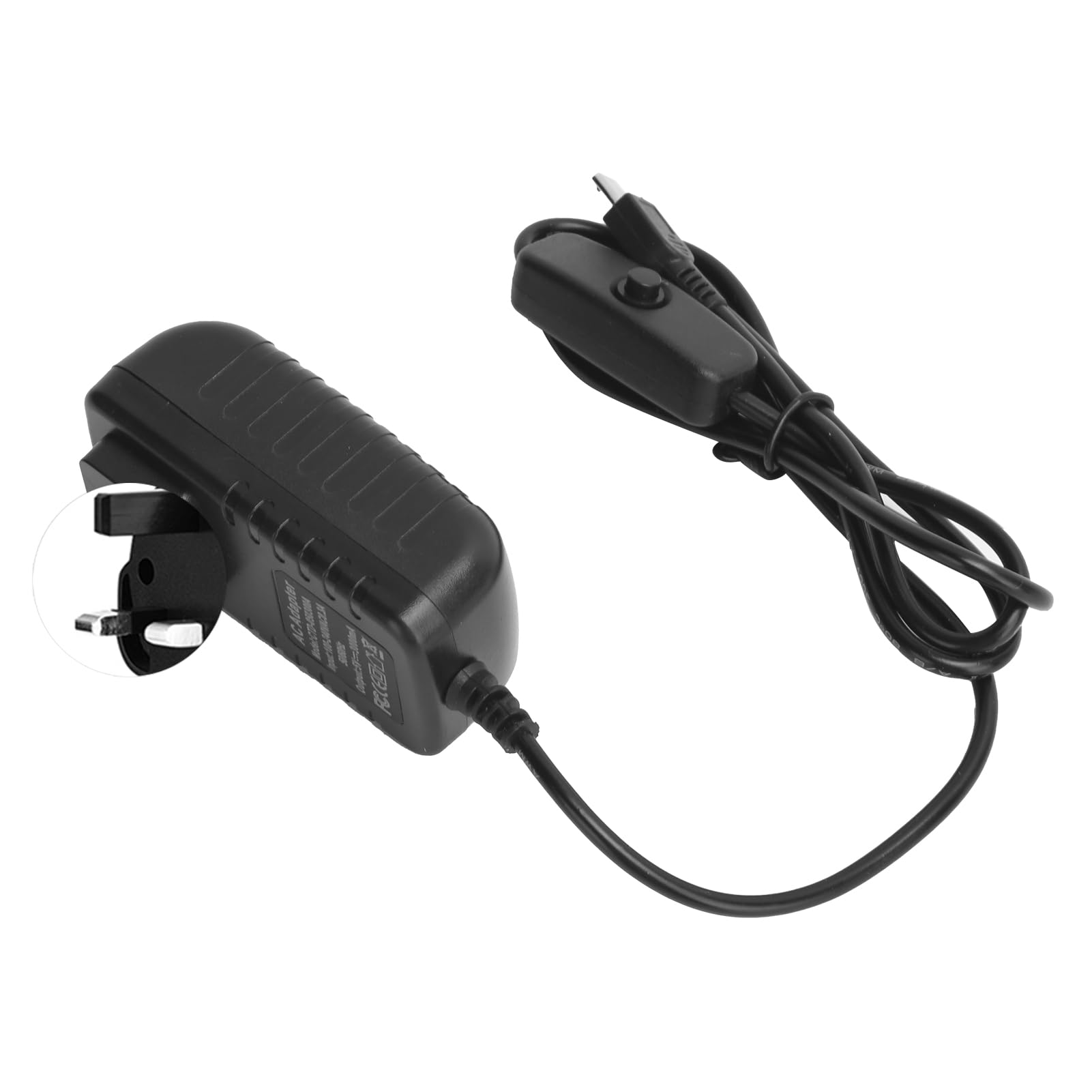 Fast Charging USB Power Adapter with On/Off Switch - 5V 3A Stable Output Power Supply - Perfect for Smartphones, Tablets & USB Devices at Home/Office/Travel