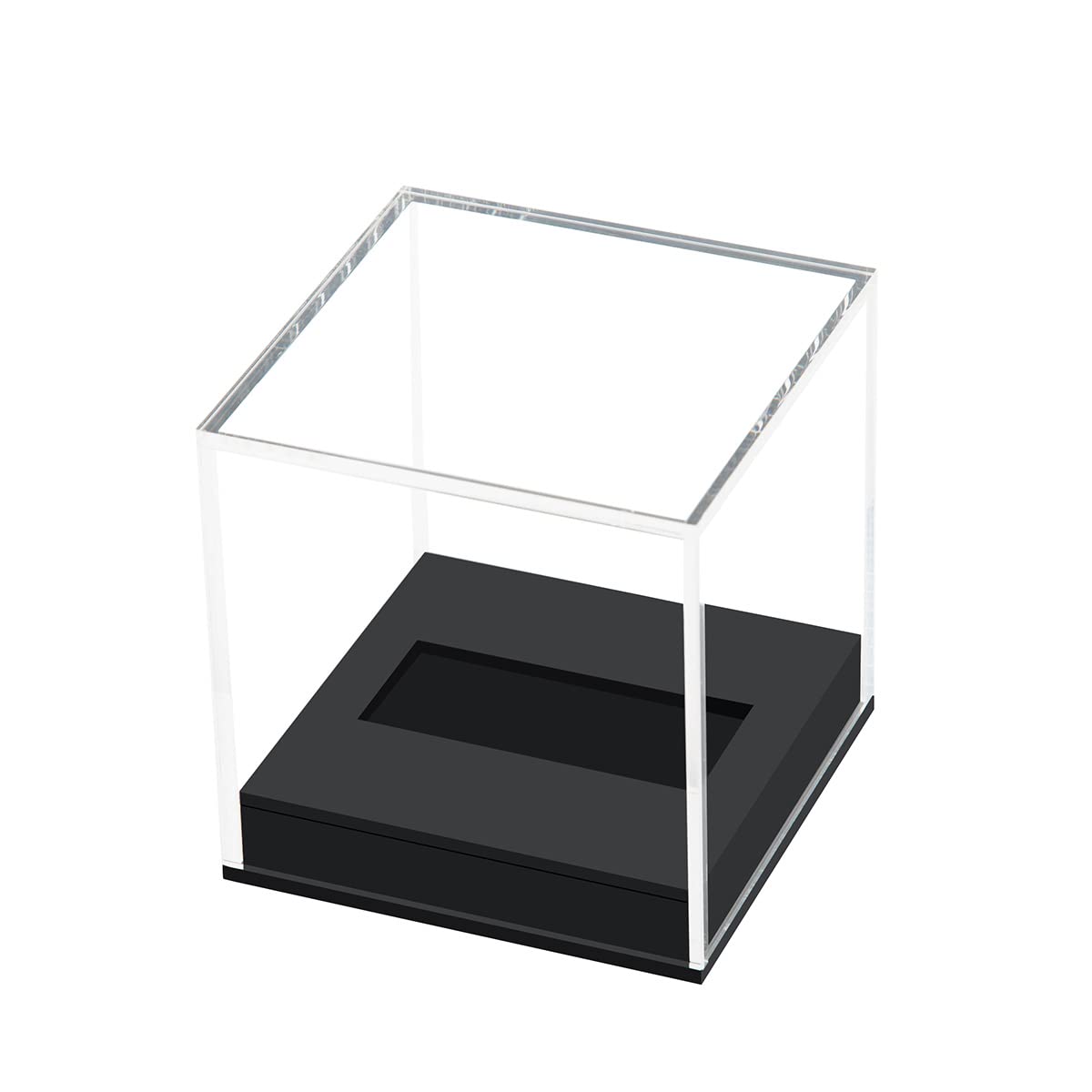 Clear Acrylic Hockey Puck Display Case with Base - Dustproof Storage Holder for Sports Collectibles & Memorabilia - Perfect for Showcasing Game-Used Pucks in Home, Office or Man Cave