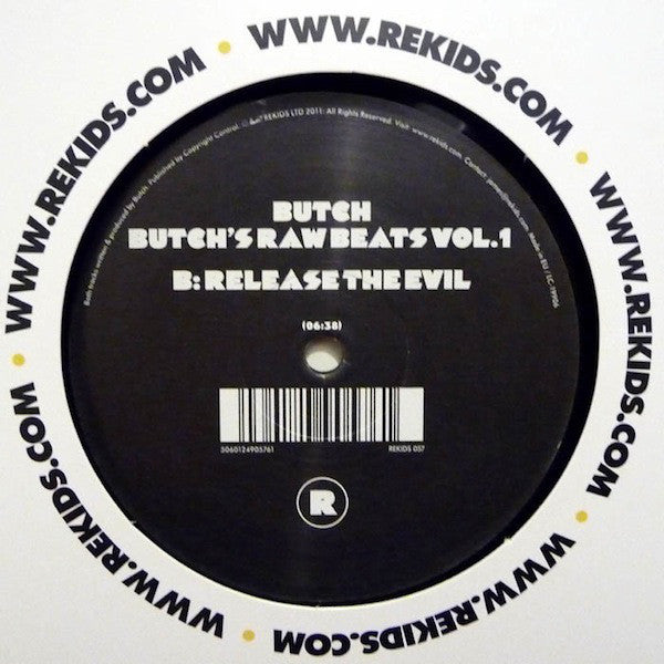 Butch's Raw Beats Volume 1 - REKIDS 057 | Electronic Music Vinyl Record | Perfect for DJ Sets & Music Production