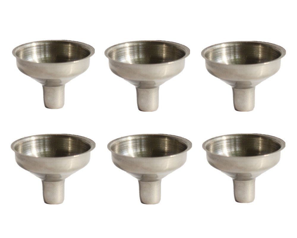Premium Stainless Steel Mini Funnel Set for Essential Oils, Perfume Bottles & Small Containers - 6 Pack - Perfect for DIY Blending, Refilling & Travel Use