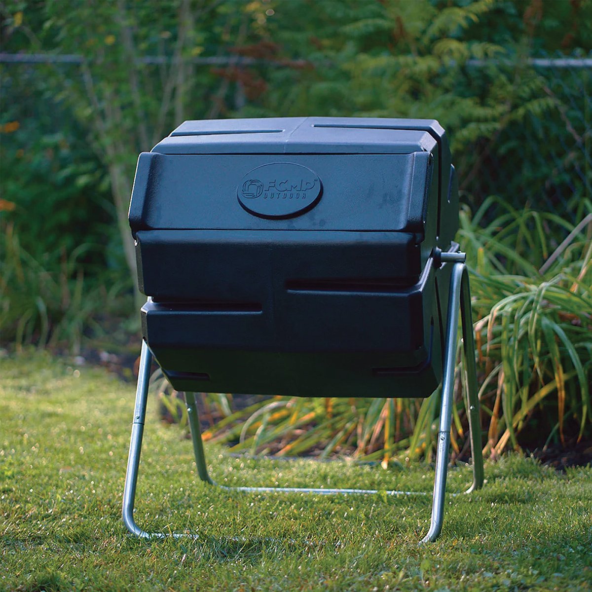 FCMP Outdoor RM4000 Roto Tumbling Composter - 37 Gallon Heavy Duty Garden Compost Bin for Organic Waste Recycling - Perfect for Backyard, Lawn & Sustainable Gardening