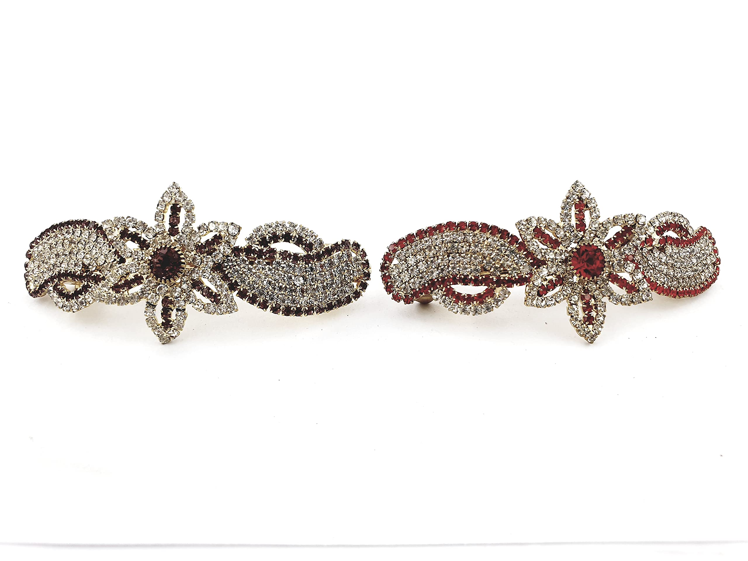 Dhavesai M.A.J Multi-Design Hair Clips for Women & Girls - Small Size Hair Accessories Set of 2 (Multi-Color & Design) - Perfect for School, Parties & Everyday Styling