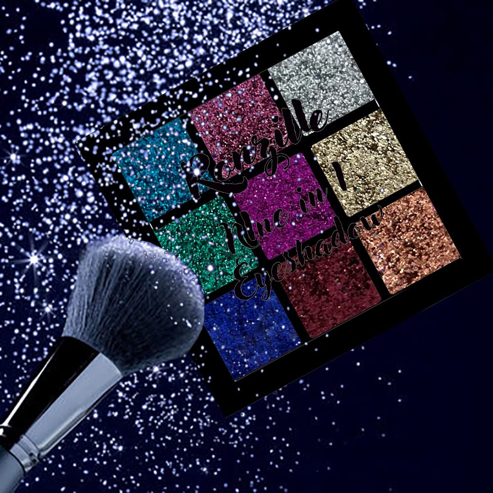 RONZILLE 9-in-1 Ultimate Eyeshadow Palette - 18g (Shade-02) | Long-Lasting Pigmented Makeup for Day & Night Looks | Perfect for Parties, Weddings & Professional Makeup