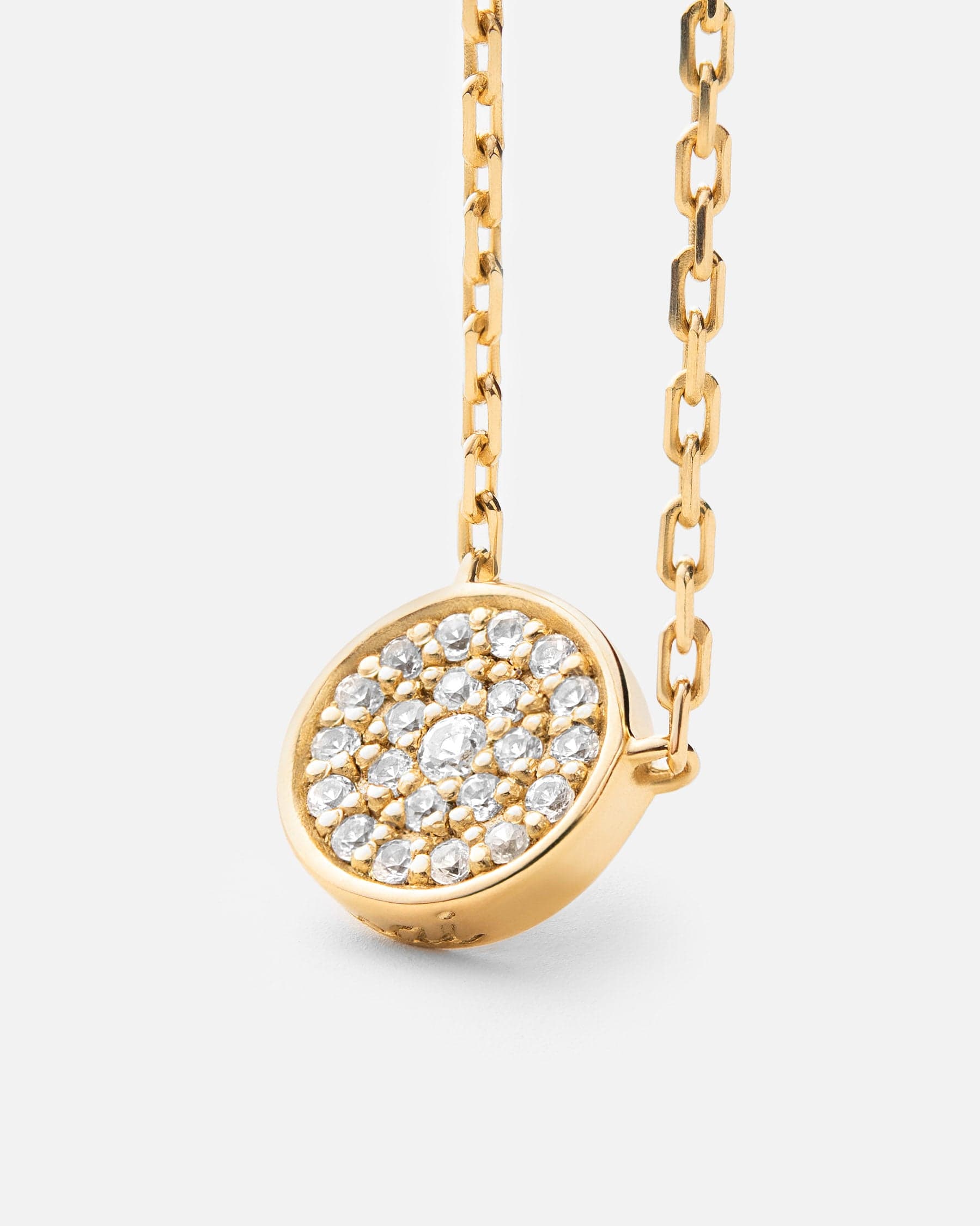 14k Gold Pavé Horizon Necklace - Elegant & Dainty Layering Necklace for Women, Perfect for Everyday Wear, Gifts & Special Occasions