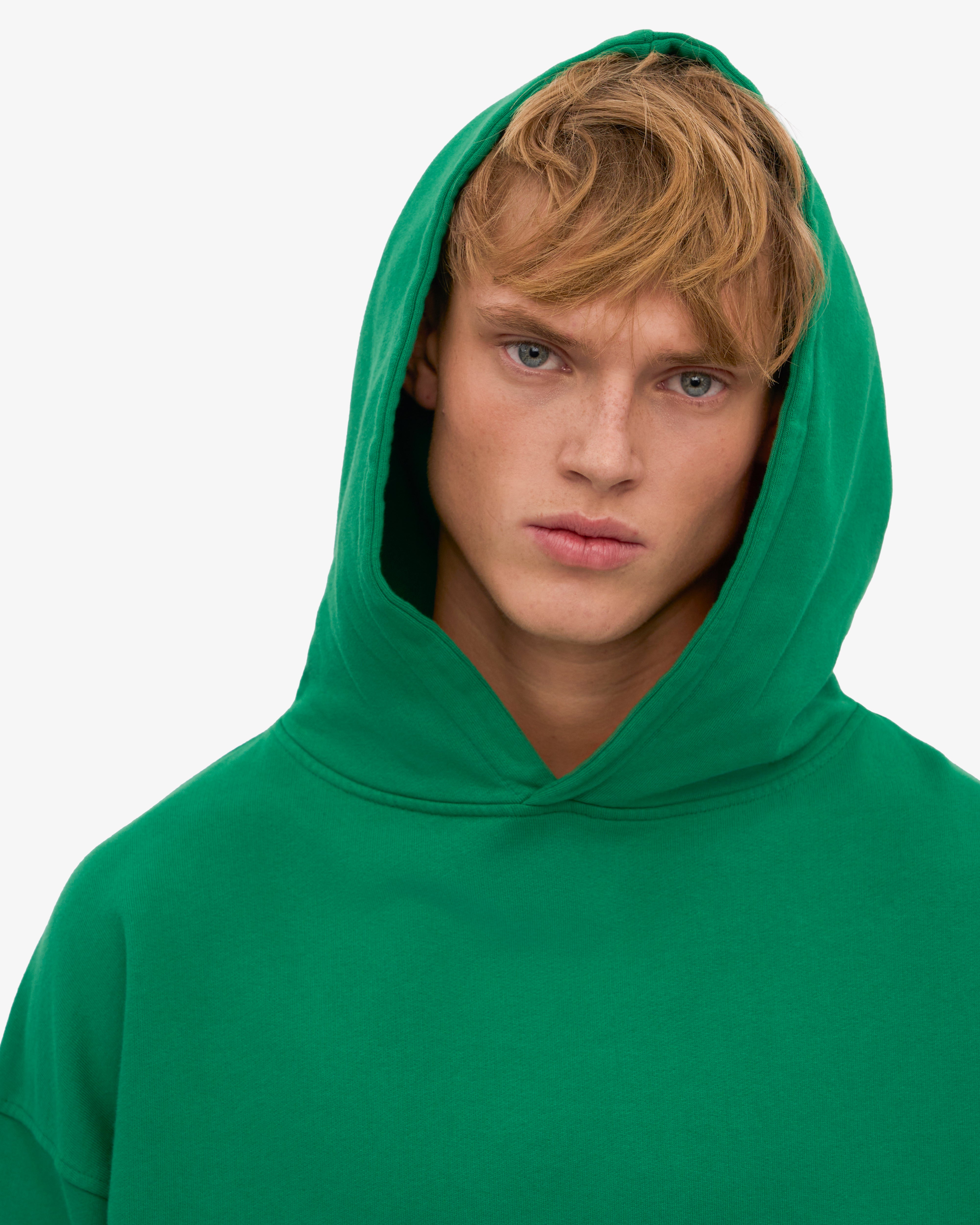 Organic Oversized Hoodie - Kelly Green | Eco-Friendly Cotton Pullover for Men & Women | Perfect for Casual Wear, Gym, and Outdoor Activities