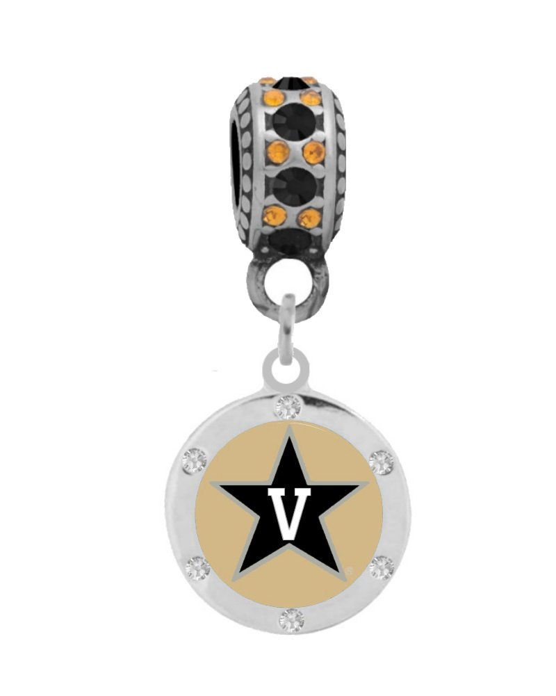 Vanderbilt University Charm for Pandora Style Bracelets - Perfect for Graduation Gifts, Alumni Pride & College Spirit Jewelry Collection