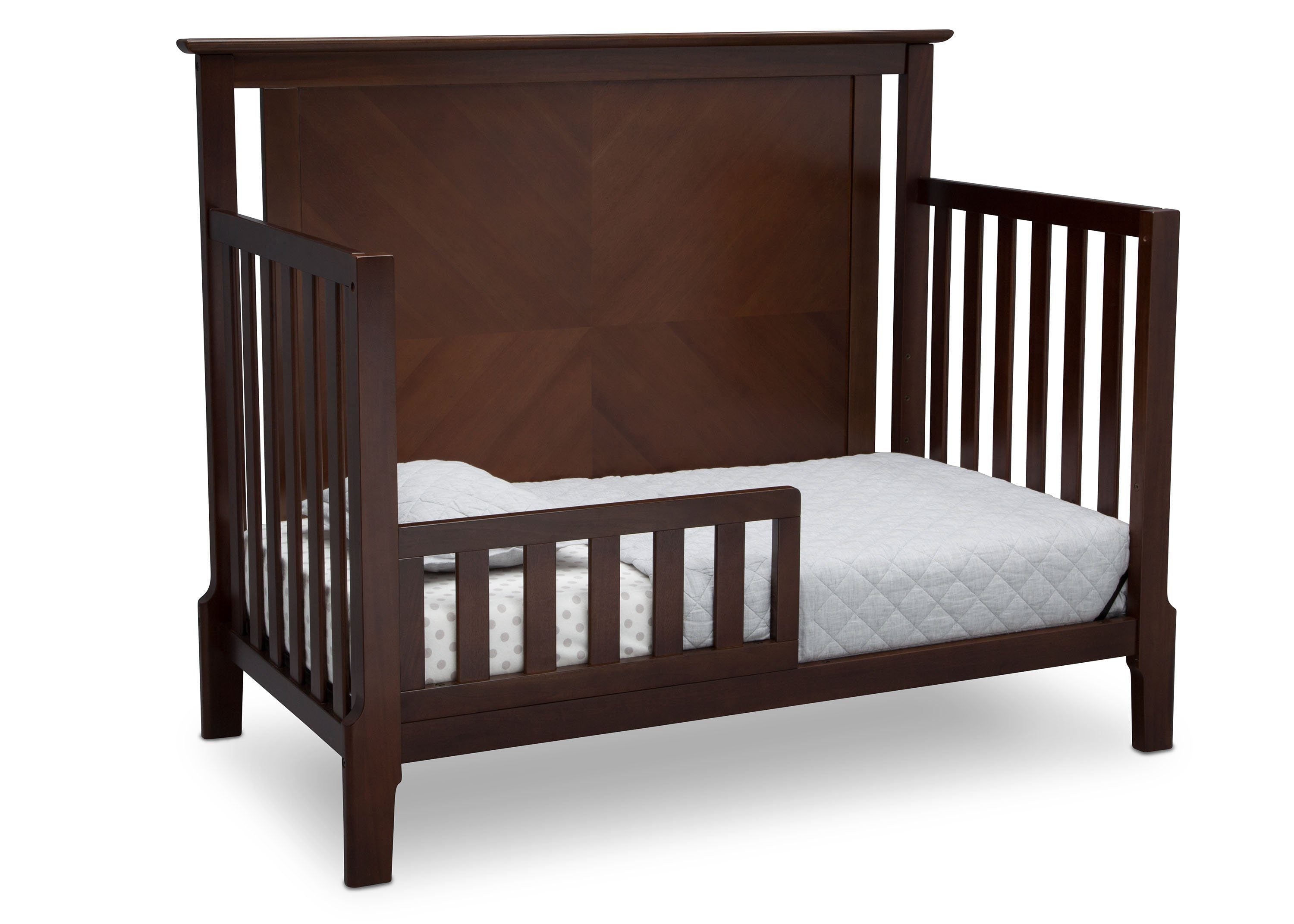 Mid Century Modern 4-in-1 Convertible Baby Crib - Toddler Bed, Daybed & Full Size Bed - Nursery Furniture for Boys & Girls - Perfect for Small Spaces & Modern Homes