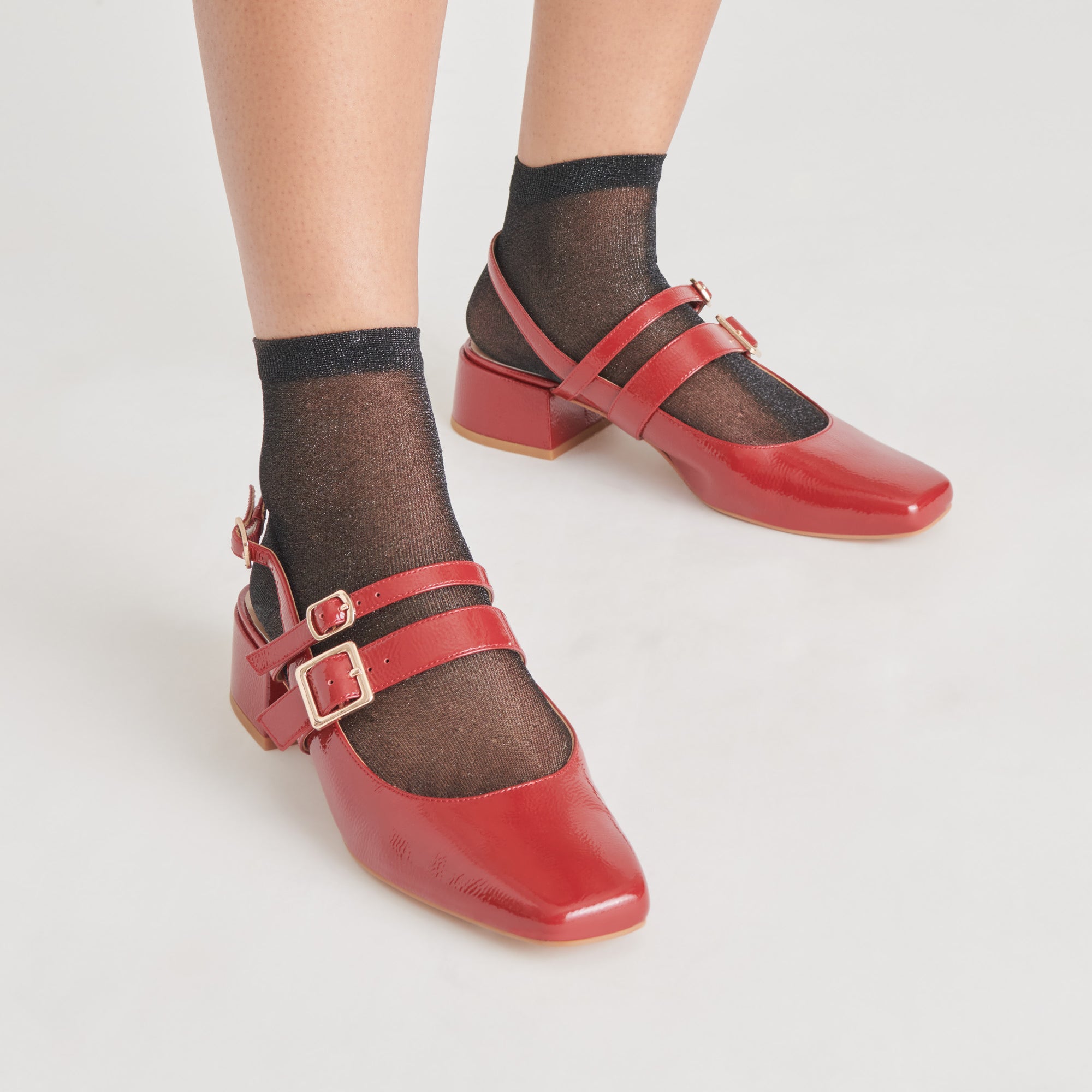 PATZY HEELS - Crimson Crinkle Patent Leather High Heels for Women | Elegant & Comfortable Dress Shoes for Parties, Weddings & Special Occasions
