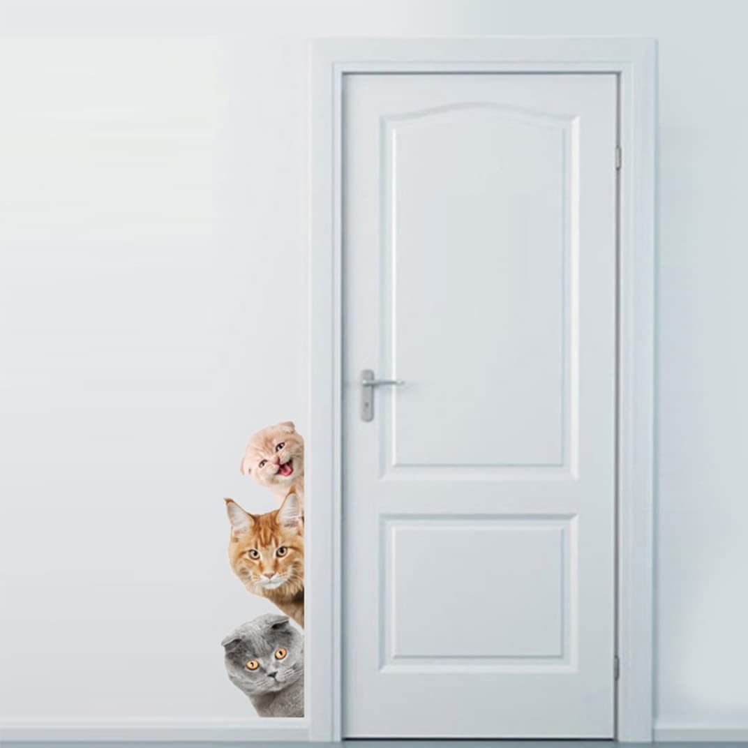 3D Animal Wall Decals - Removable Cat Stickers for Home & Office Decor - Simulative Animal Art Stickers for Kids Room, Nursery, Living Room Wall Decoration
