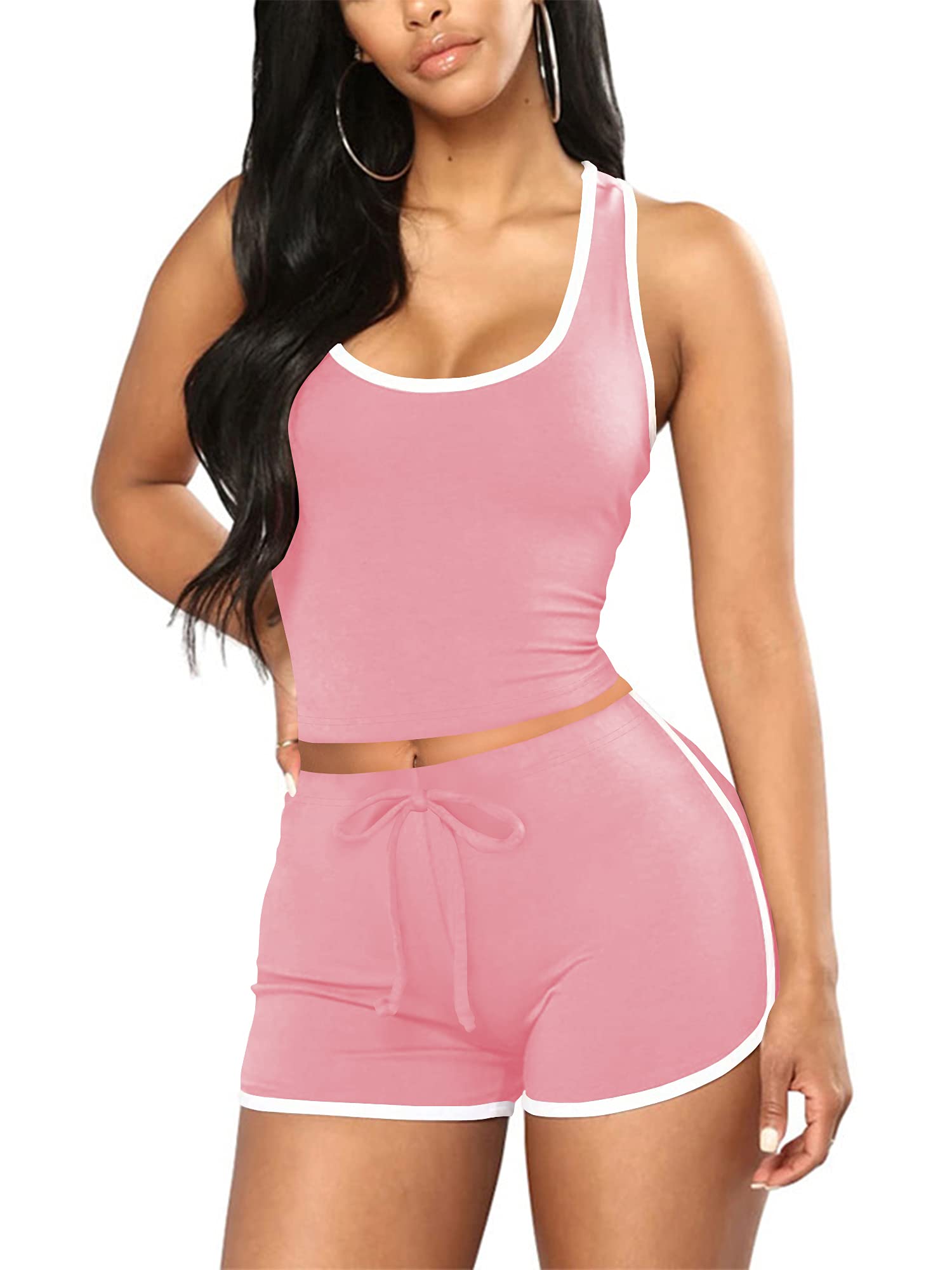MrKoala Women's 2-Piece Pajama Set - Sexy Summer Sleepwear Shorts & Top Lounge Outfit for Women - Cute Comfortable Sleepwear for Nightwear, Lounging & Vacation