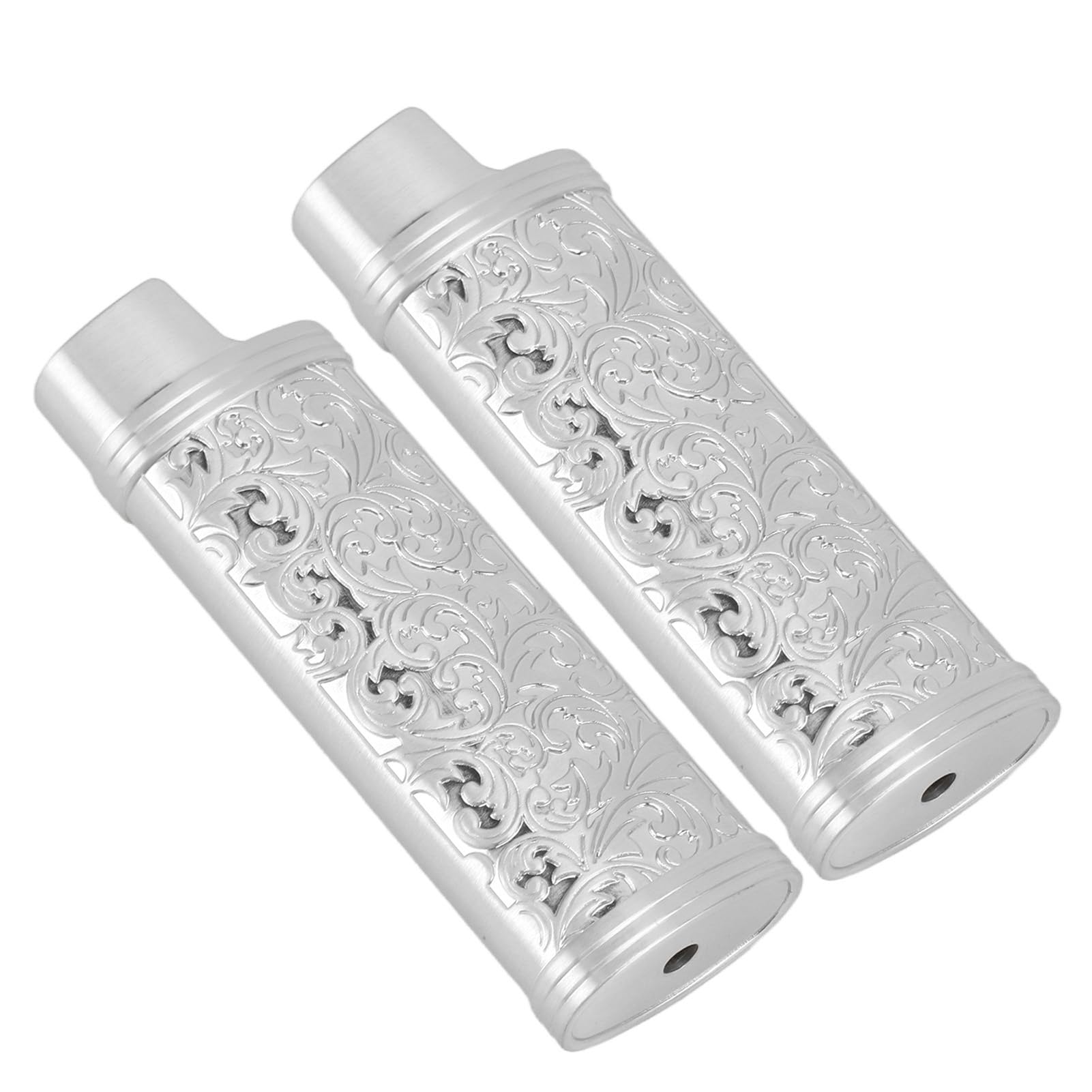 Vintage Floral Zinc Alloy Lighter Case - 2PCS Reusable Metal Cover for Everyday Use