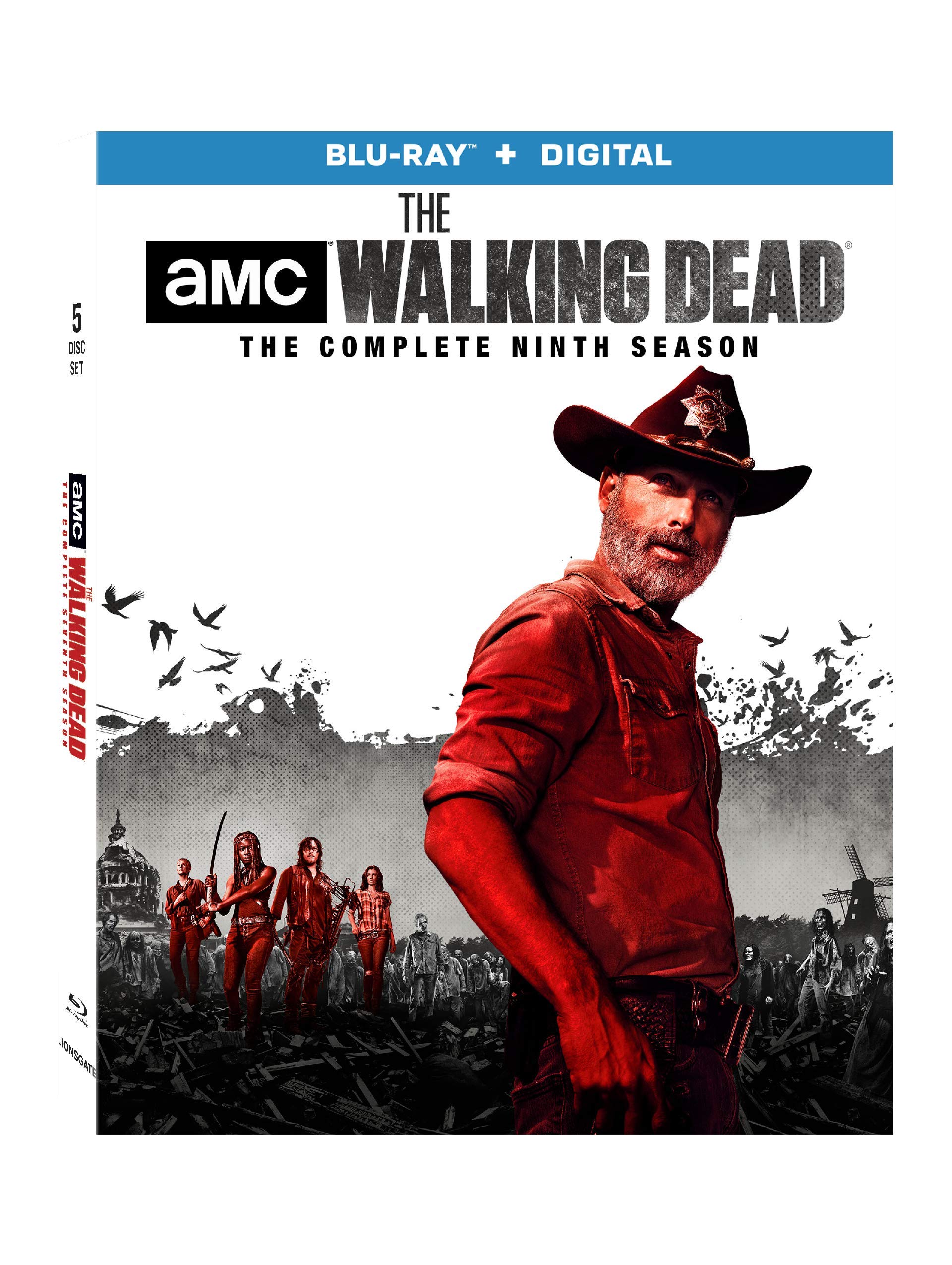 The Walking Dead Season 9 DVD Box Set - Complete Episodes, Bonus Features | Post-Apocalyptic Zombie Thriller Series for Home Entertainment & Collector's Gifts