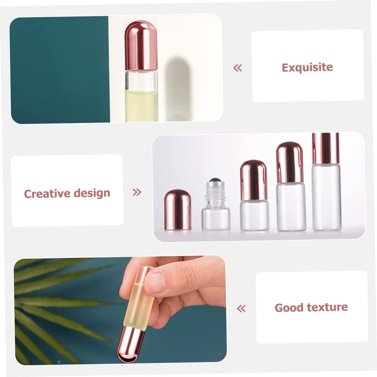 FOMIYES 10-Pack 2ml Travel Size Cologne Refill Bottles - Essential Oil Roller Dispenser for Perfume, Aromatherapy & Toiletries - Perfect for Travel, Gym, Office & Gifts