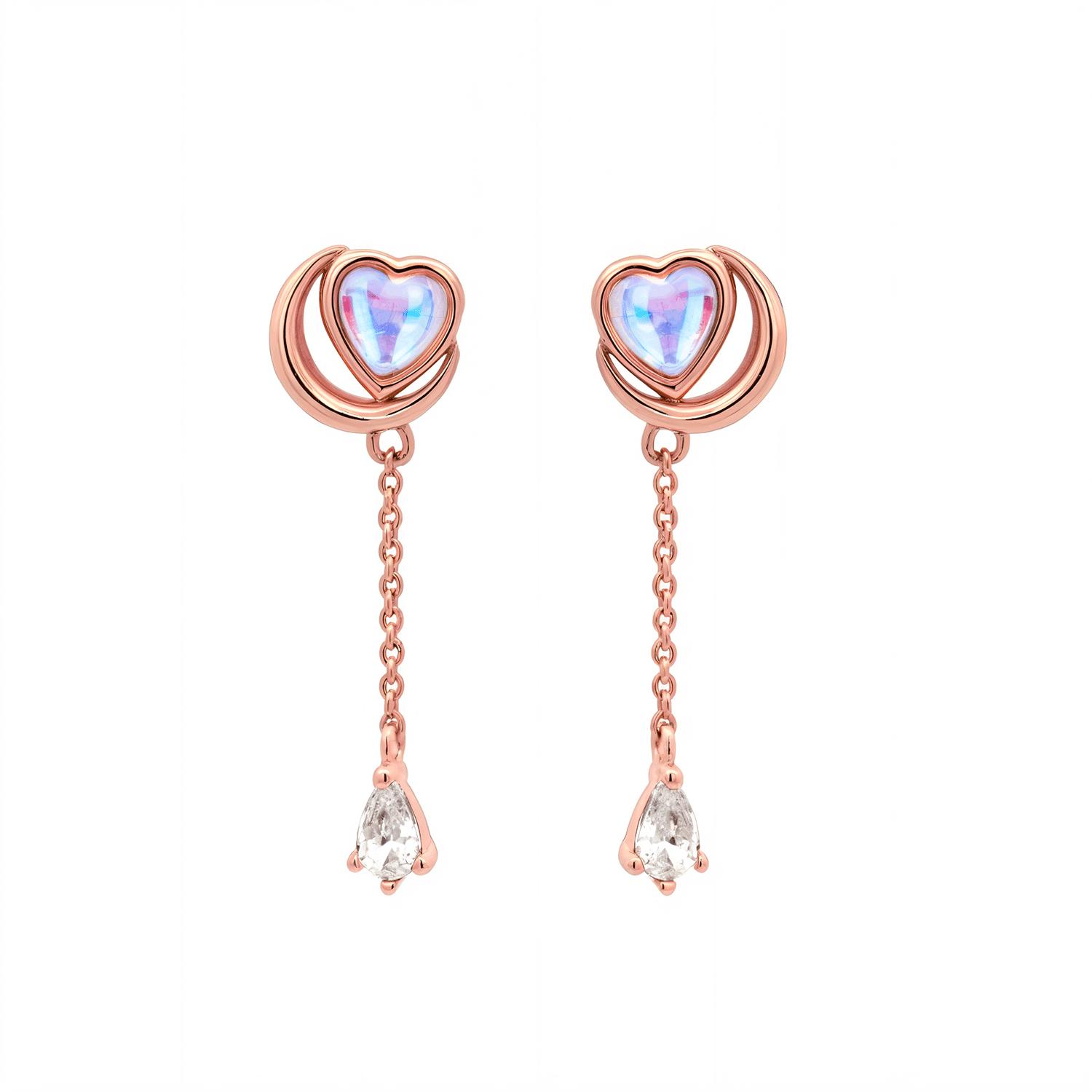 Rose Gold Diane Stud Earrings for Women - Elegant & Hypoallergenic Jewelry Gift for Everyday Wear & Special Occasions