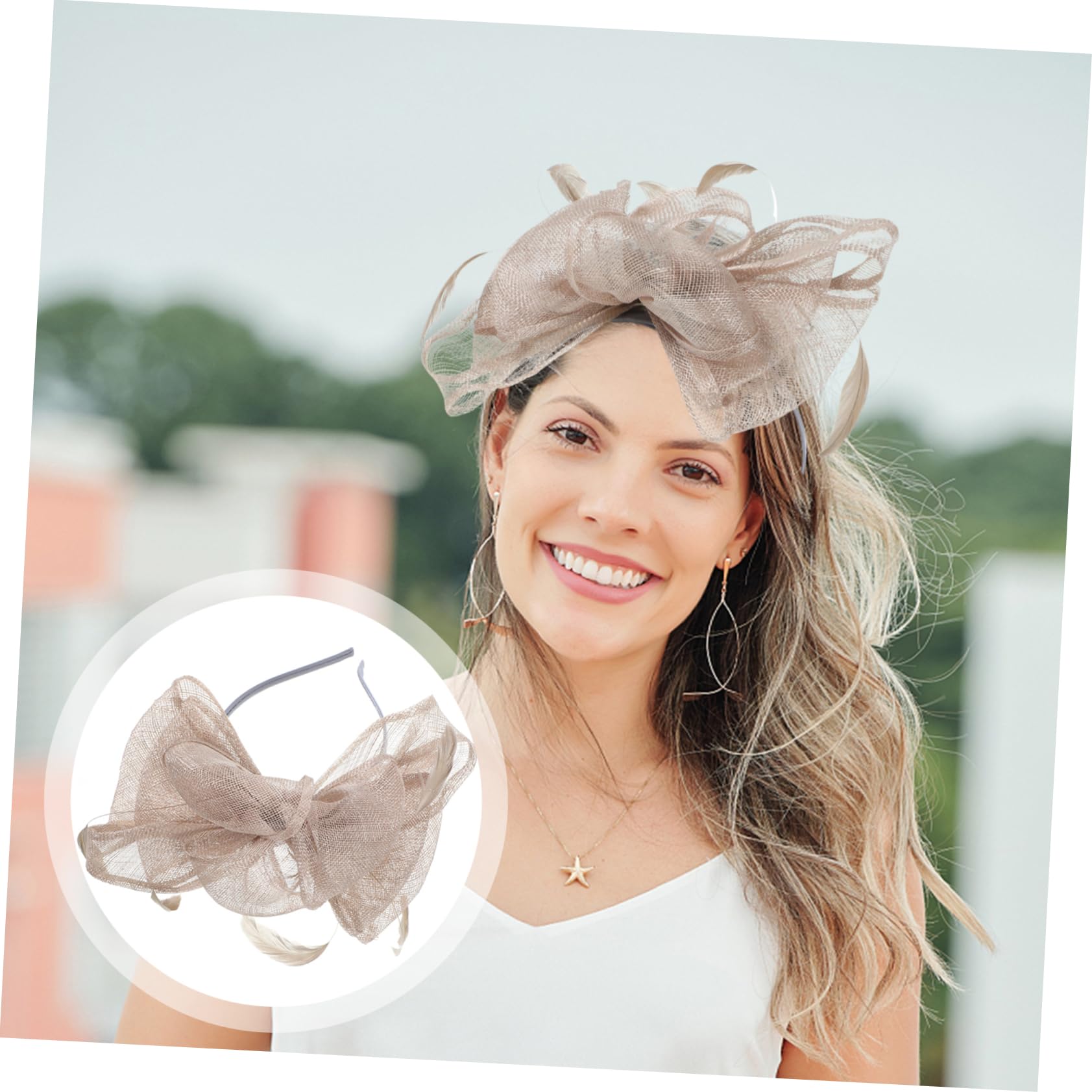 Elegant Minkissy Gauze Headbands for Women - Stylish Hair Clips & Fascinators for Tea Parties, Weddings & Photo Shoots | Ladies Hair Accessories & Mini Bride Headwear