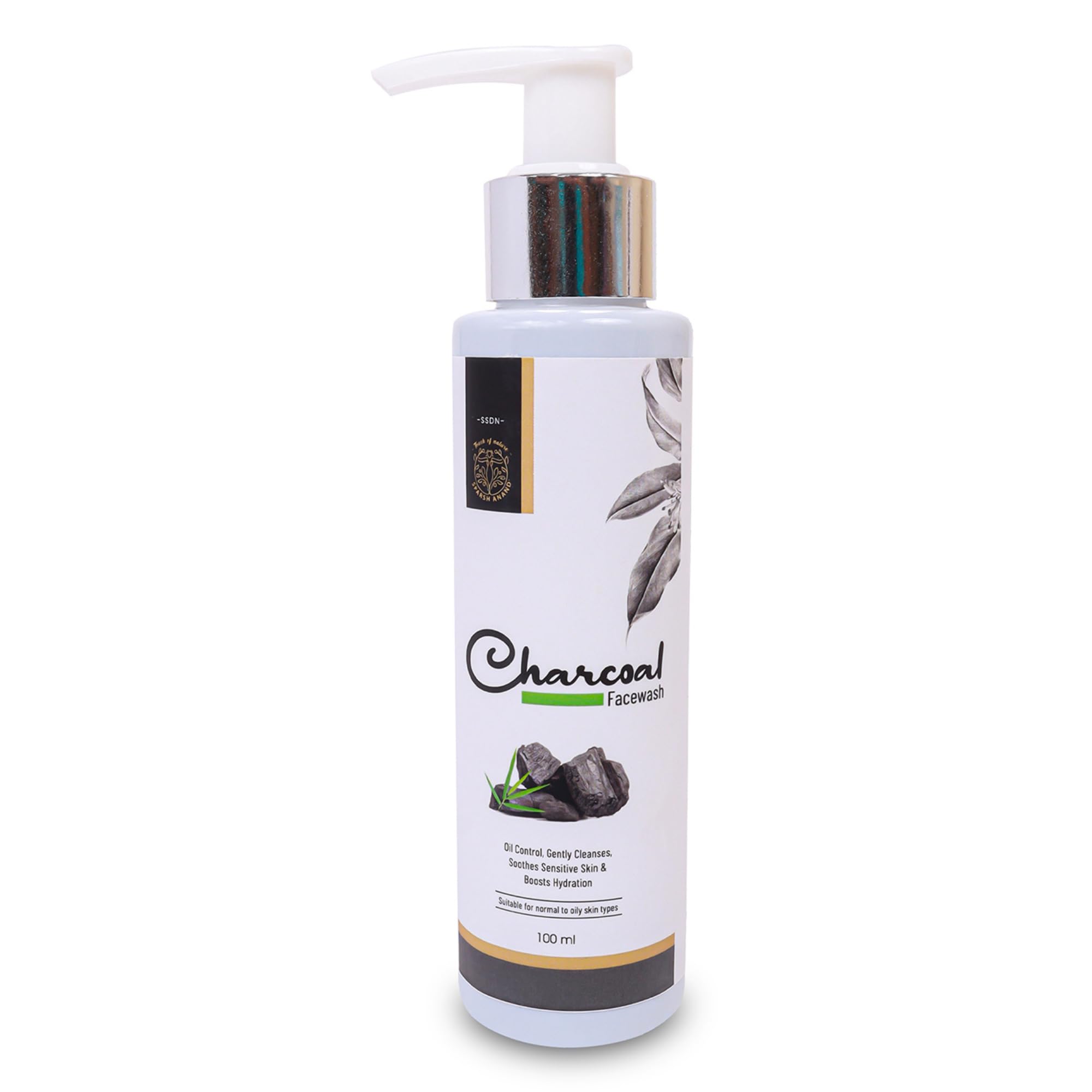 Sparshanand Activated Charcoal Face Wash for Oily Skin - Deep Detox & Exfoliating Cleanser with Brightening Formula | 100g | Perfect for Daily Skincare Routine & Acne-Prone Skin Care